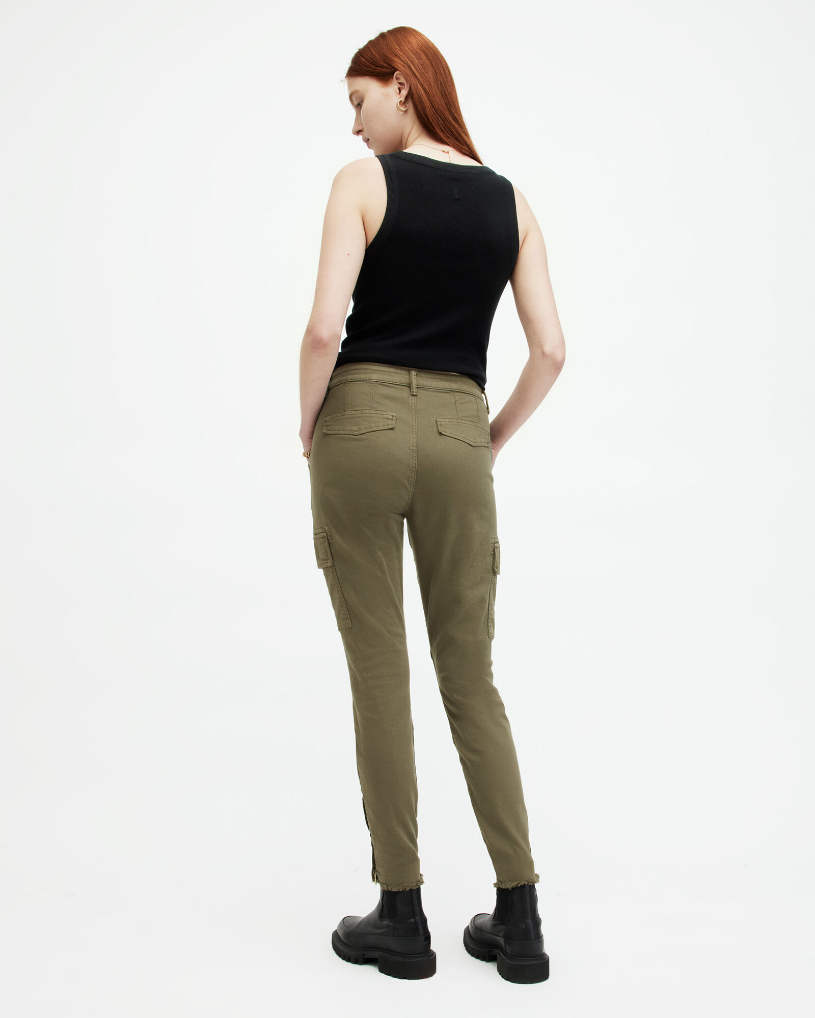 Plus Size Khaki Green Cargo Pocket Jeans | Yours Clothing