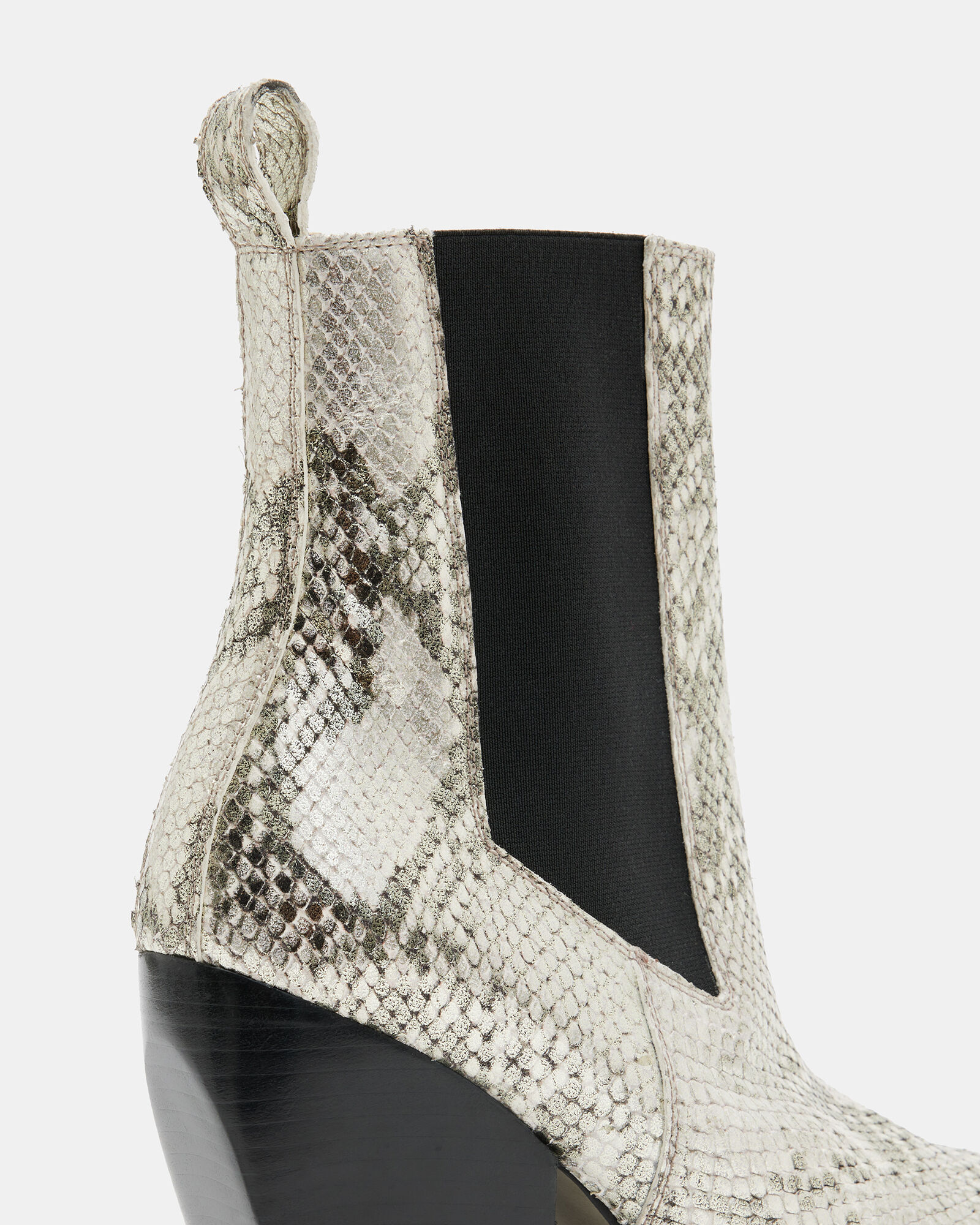Ria Pointed Snake Leather Boots