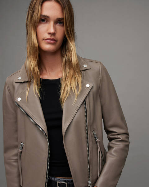 AllSaints Women's Ashwood Leather Jacket - Black - Size 14 UK/10 US