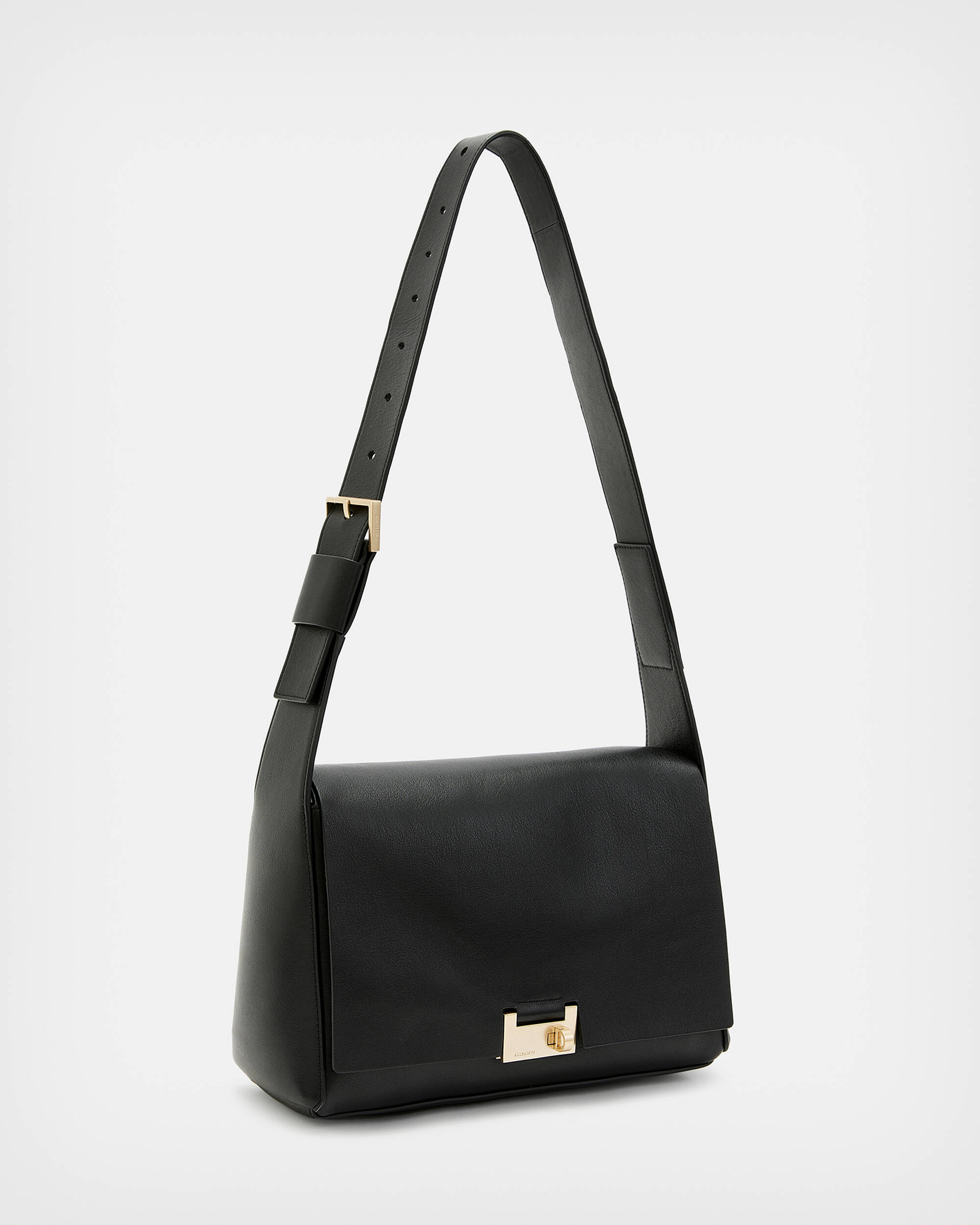Sasha Leather Crossbody Bag Black | ALLSAINTS US