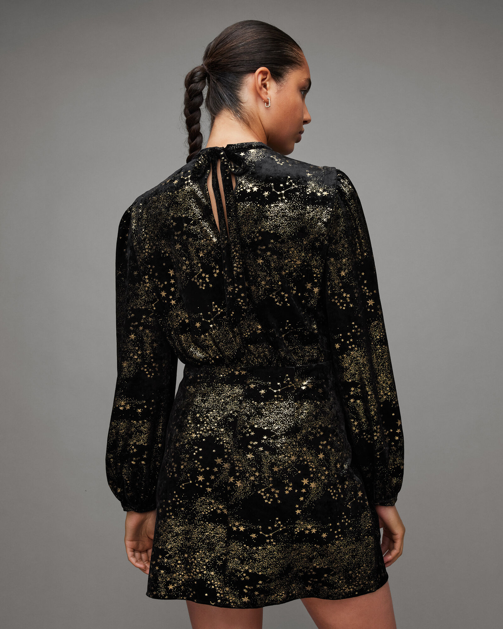 Jemima Star Printed Wrap Over Mini Dress