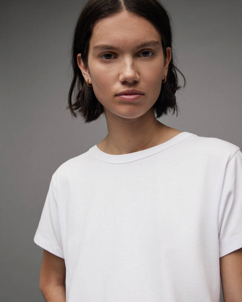 ALLSAINTS US | T-Shirt Hem Relaxed Lace White Lee Optic