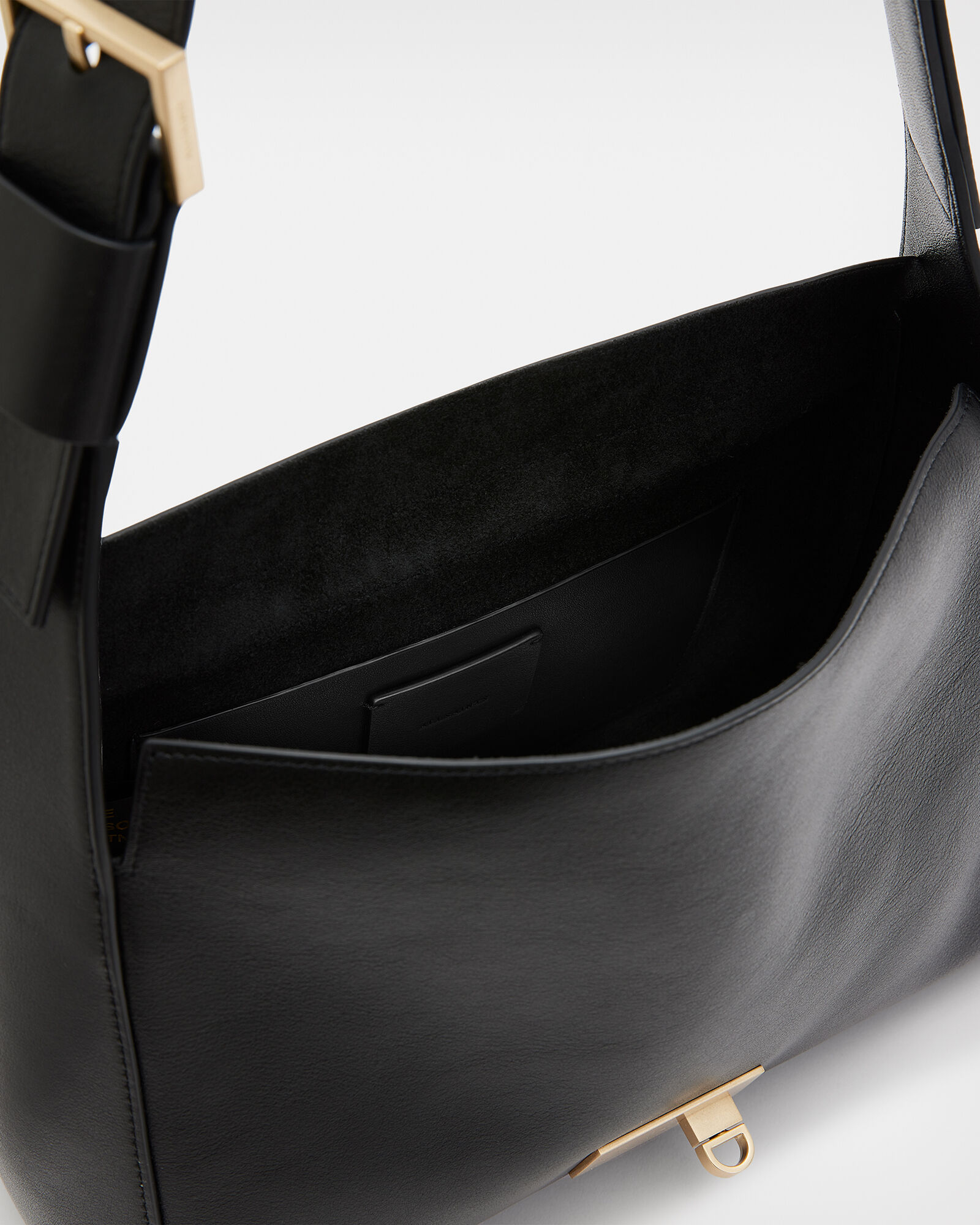 Sasha Leather Crossbody Bag Black | ALLSAINTS US