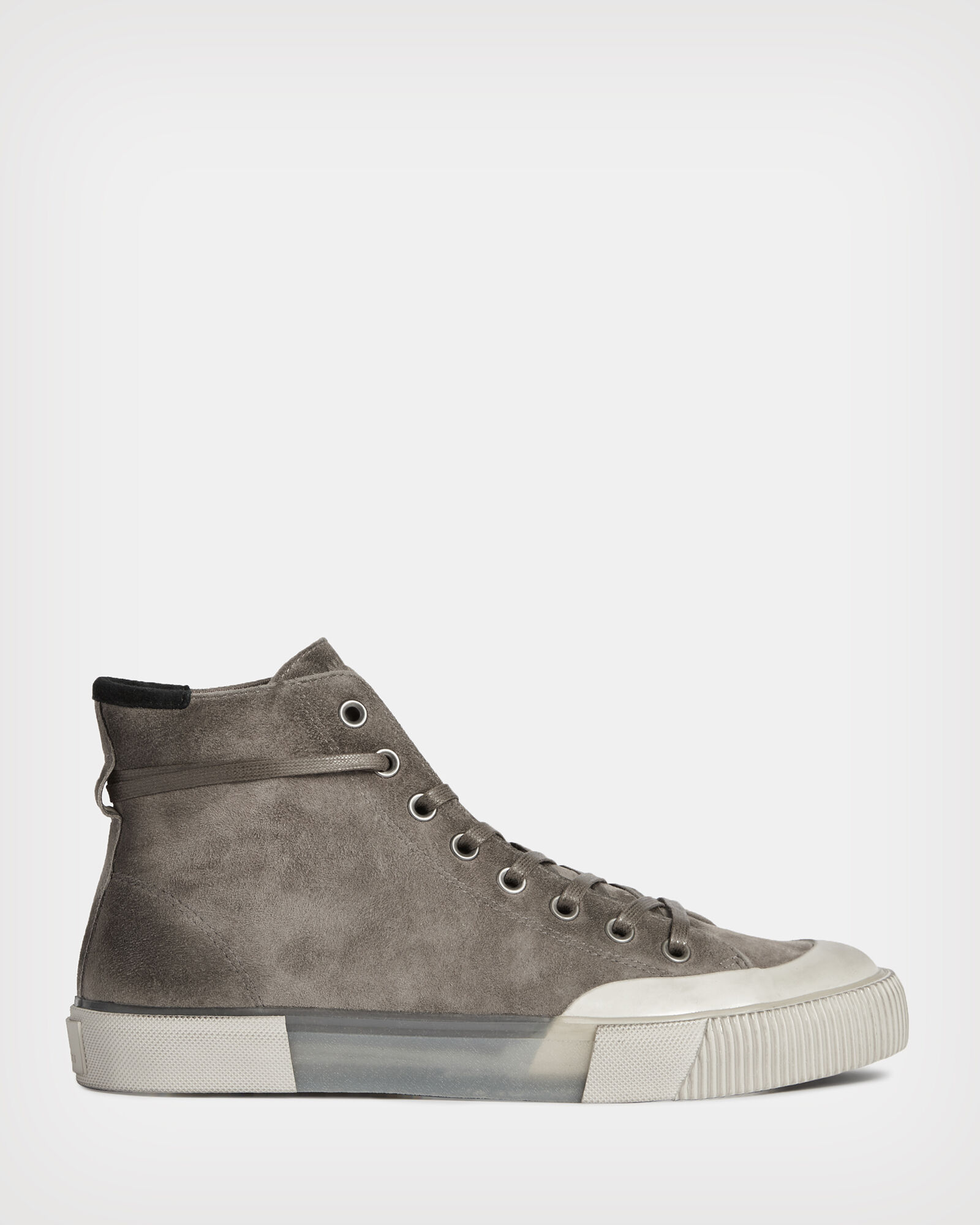 Dumont High Top Suede Sneakers Slate Grey | ALLSAINTS US
