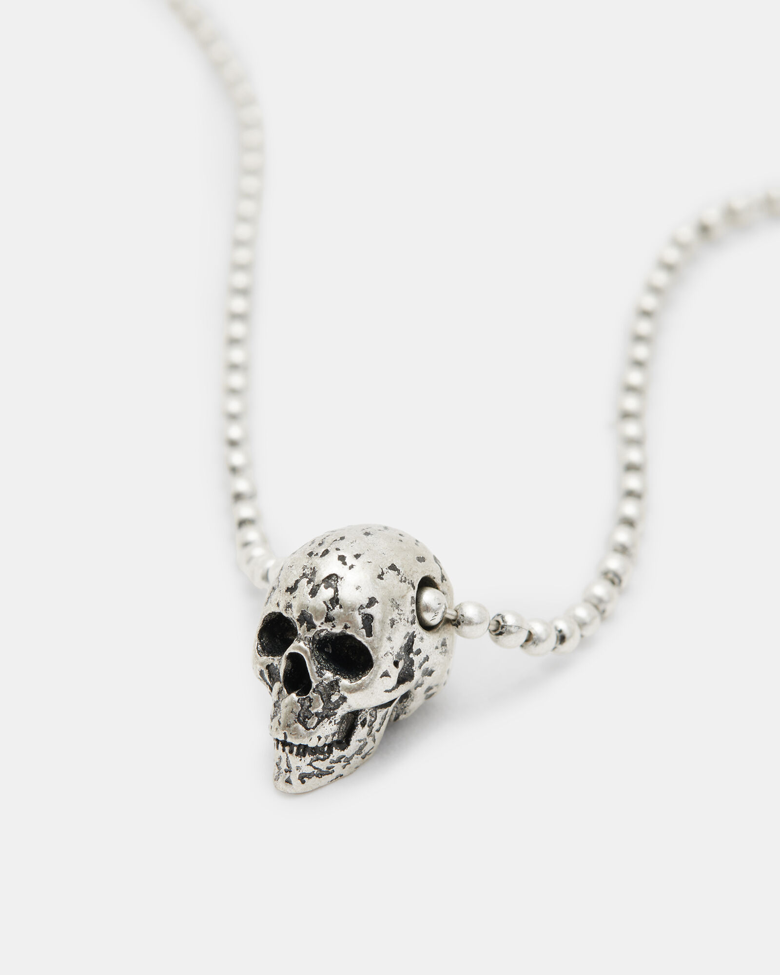 Moonskull Sterling Silver Charm Necklace WARM SILVER | ALLSAINTS US