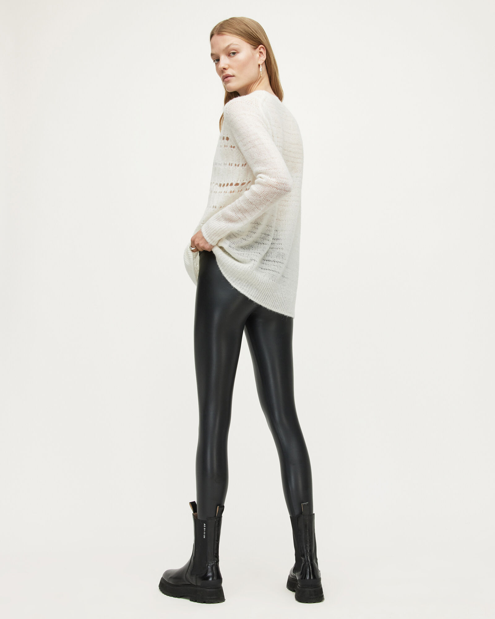 Cora Leather Look High-Rise Leggings