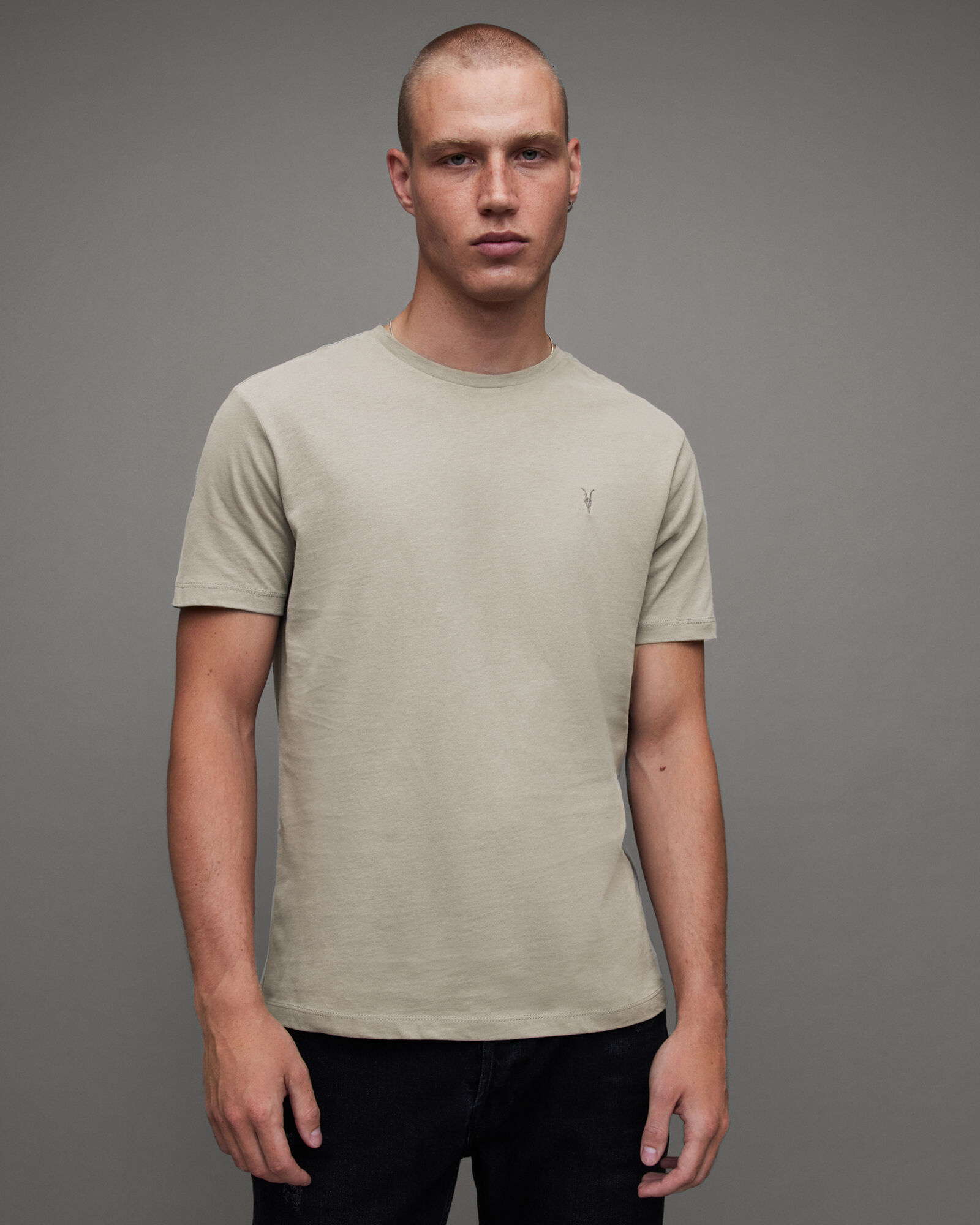 Brace Tonic Crew T-Shirt FLINT GREY | ALLSAINTS US