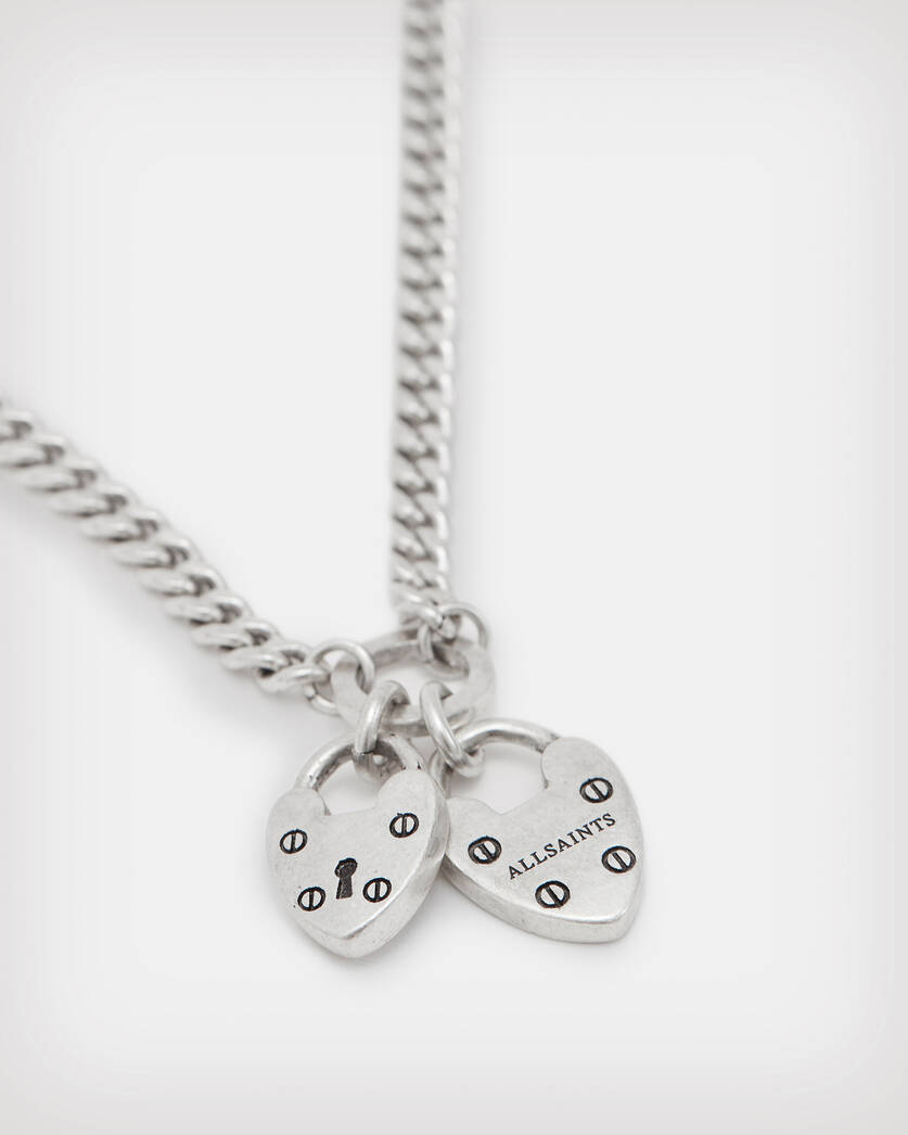 Jumbo Heart Lock Pendant Necklace