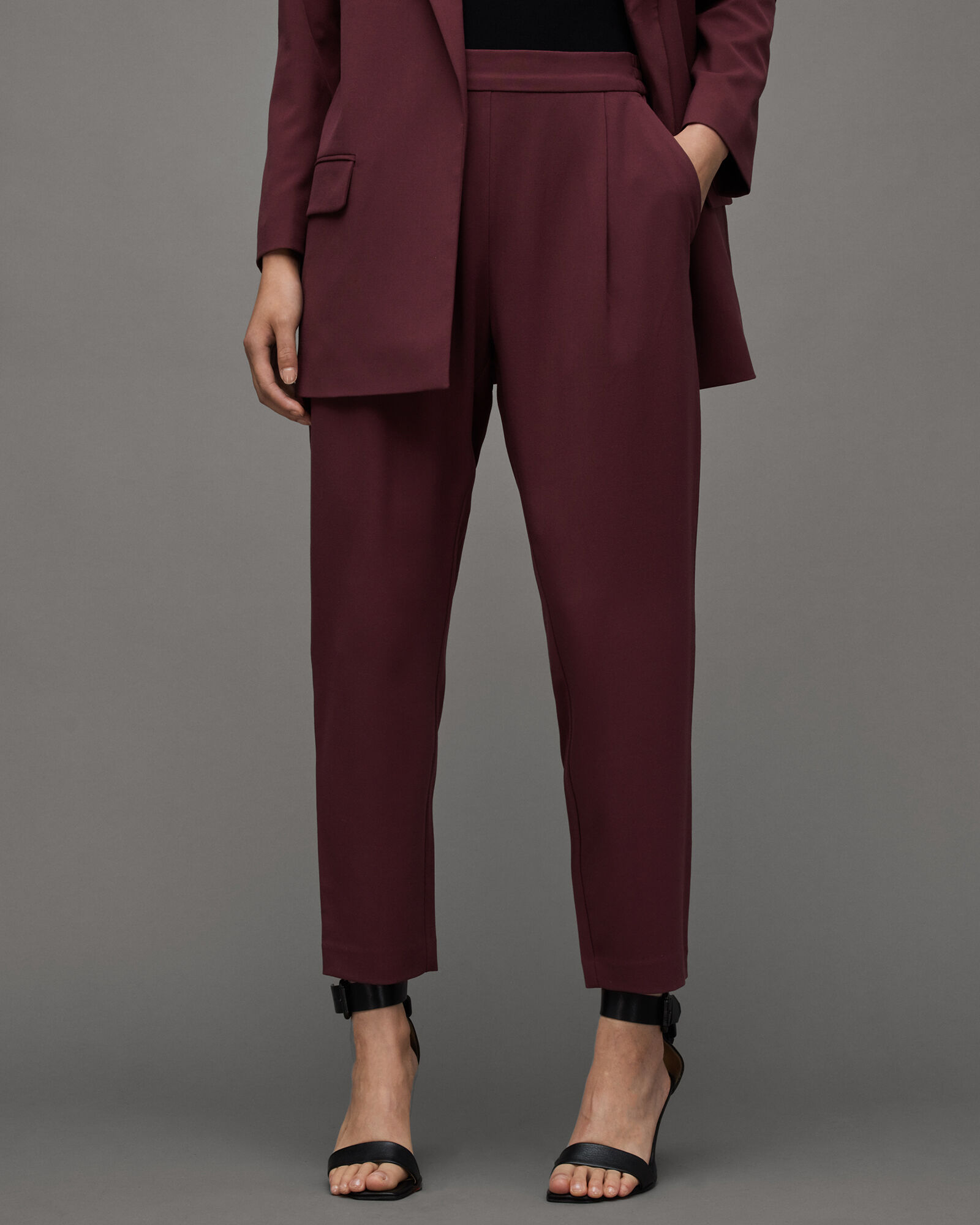 Aleida Mid-Rise Tapered Pants URBAN MAUVE PINK | ALLSAINTS US