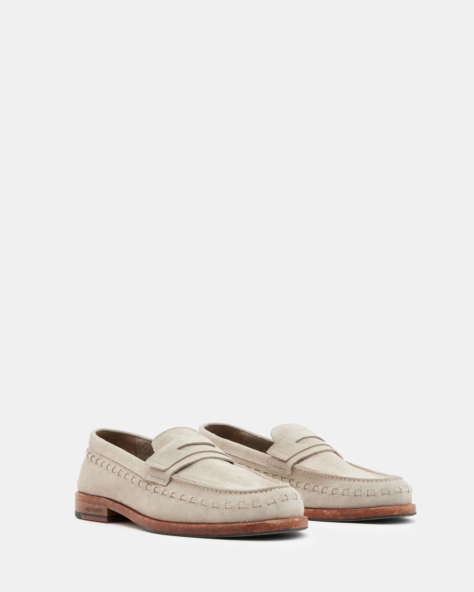 Sammy Leather Loafer Shoes Sand | ALLSAINTS US