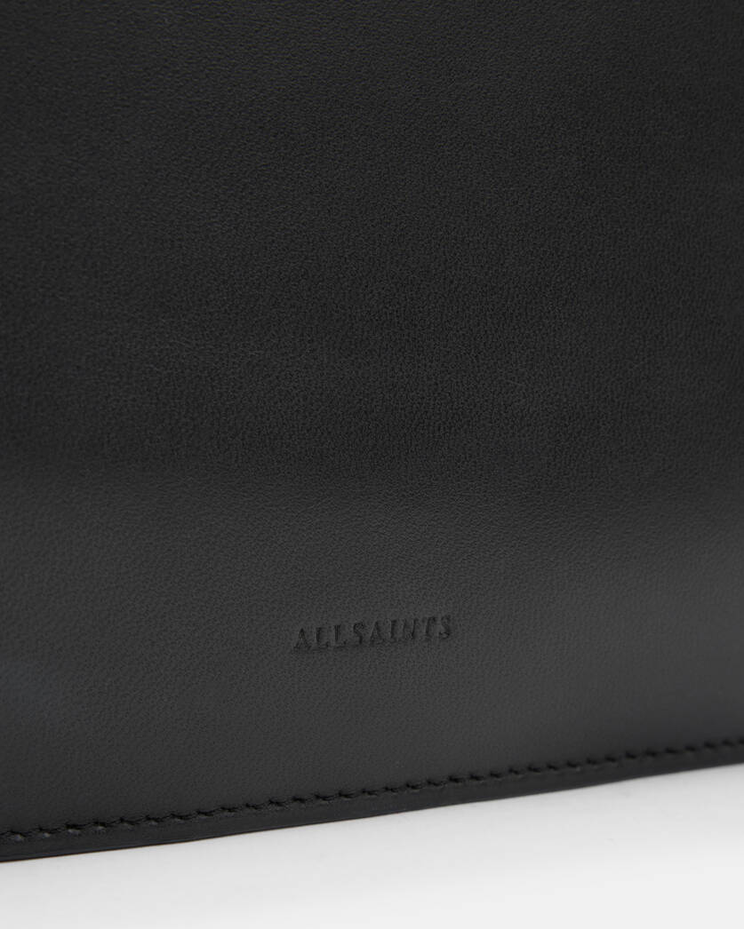 Bettina Studded Leather Clutch Bag Black | ALLSAINTS US