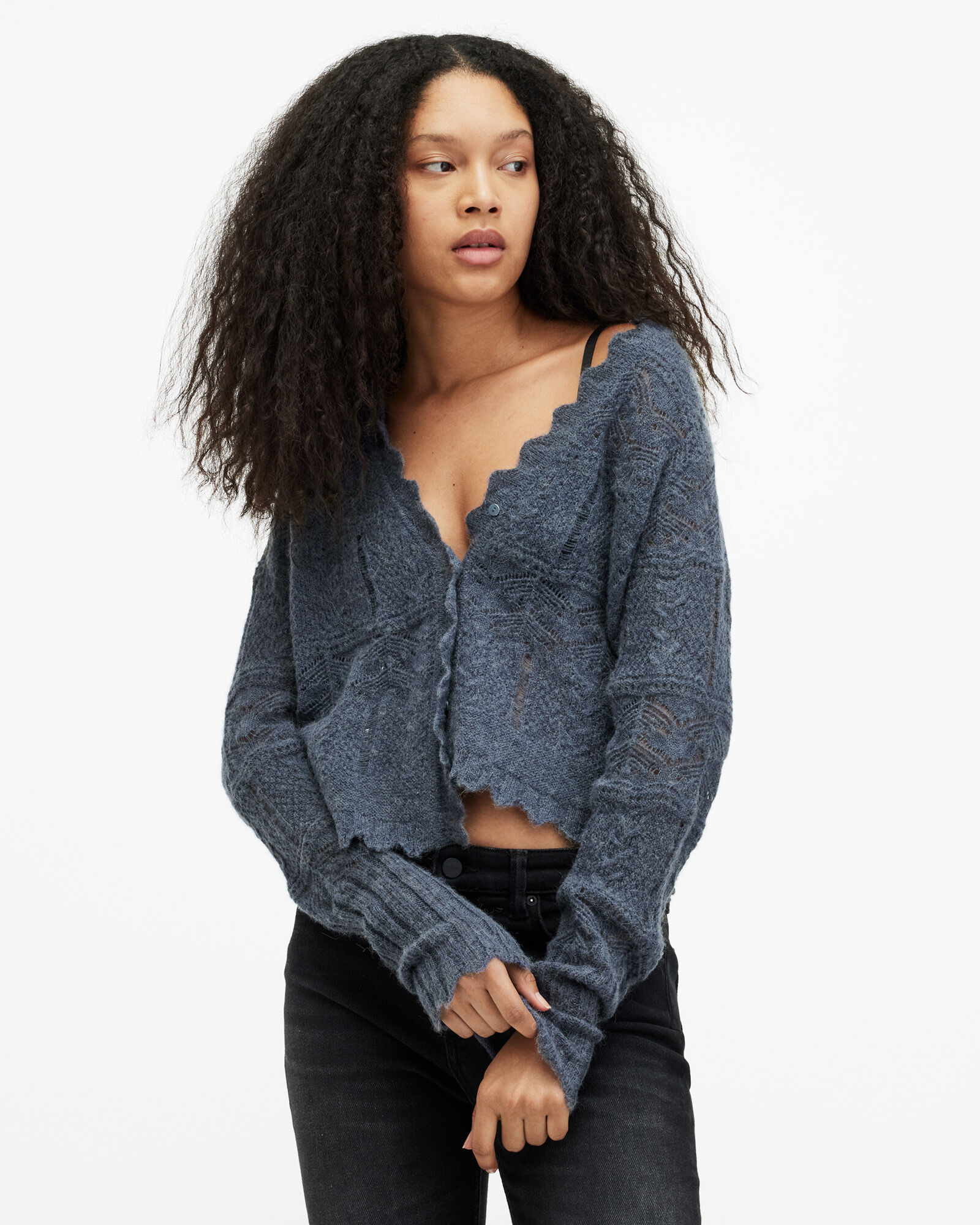 Vanessa Lace Stitched Cardigan