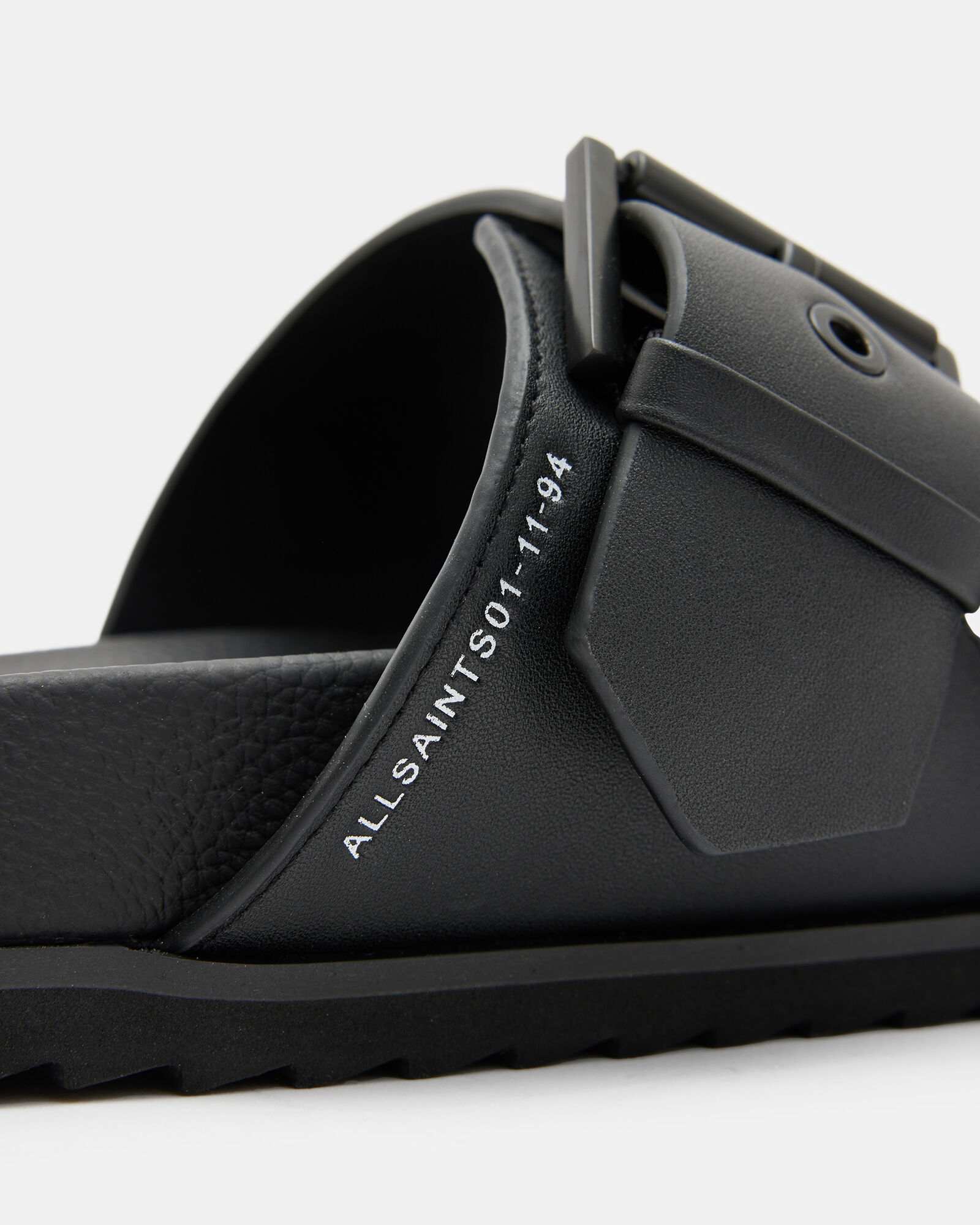 AllSaints Men's Sunland Suede Sliders in Black for Men | Lyst