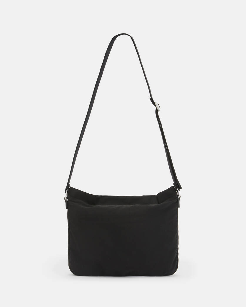 Basic Wide Strap Crossbody Bag Black