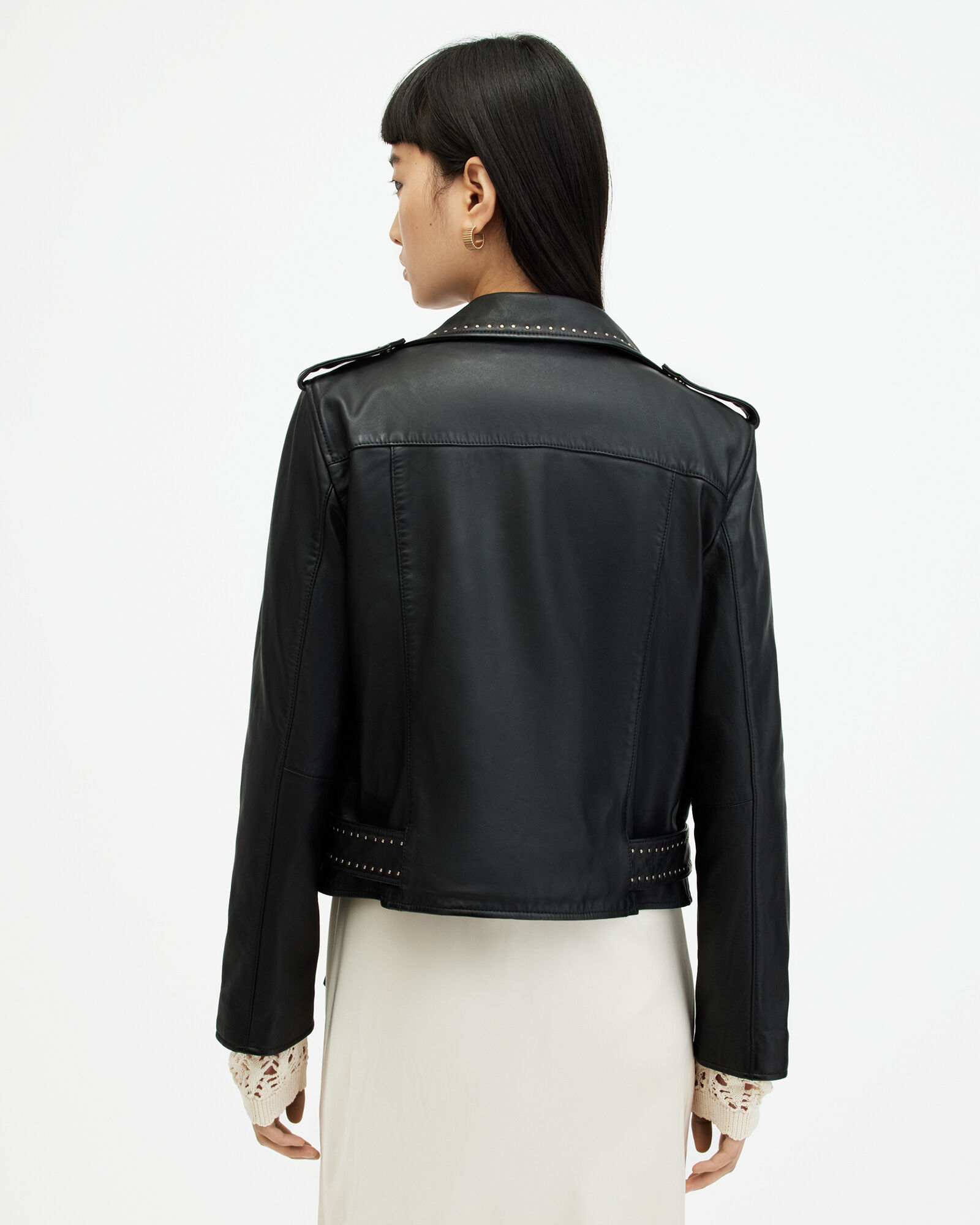 Balfern Studded Leather Biker Jacket