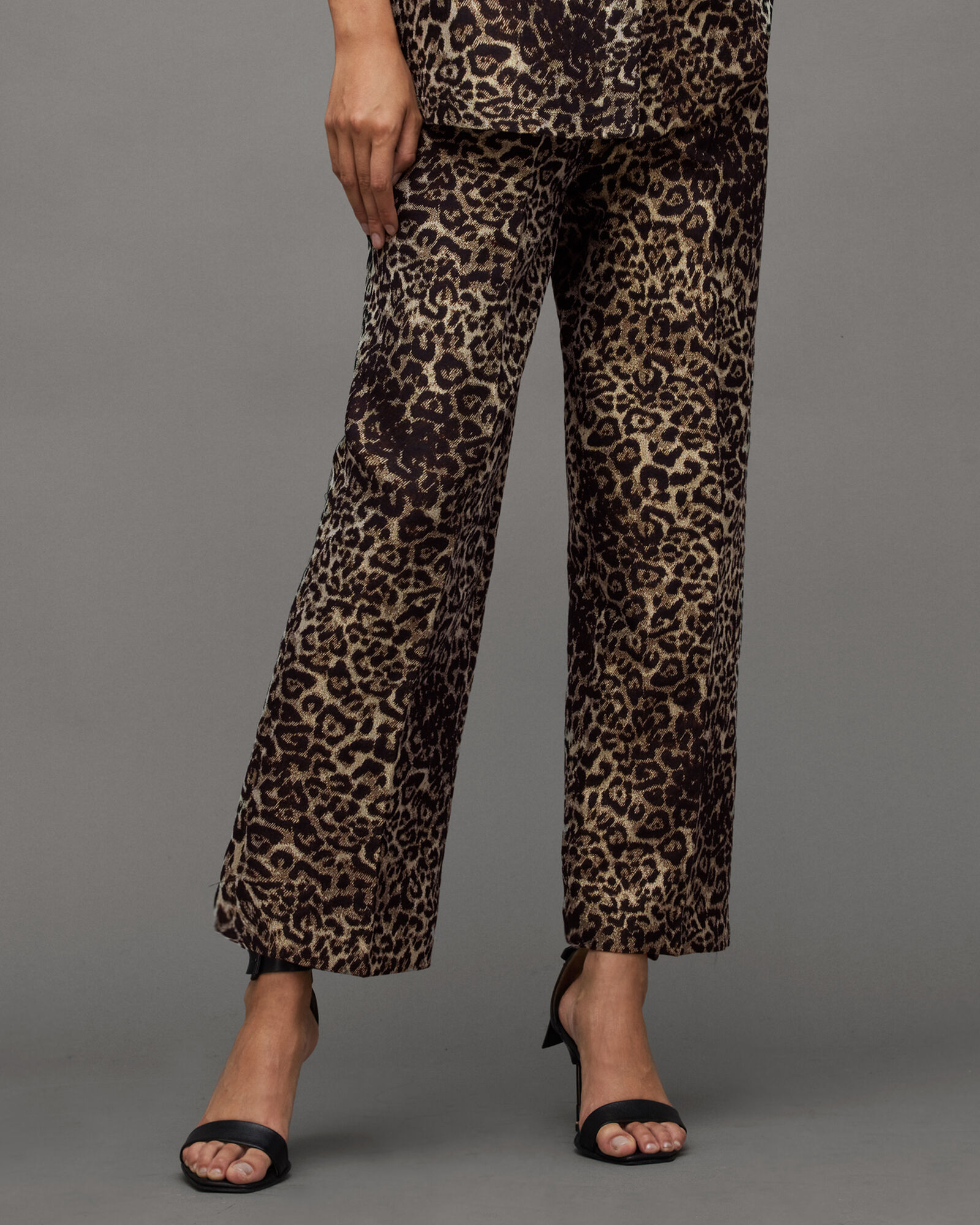 Jemi Leopard Print Relaxed Fit Pants