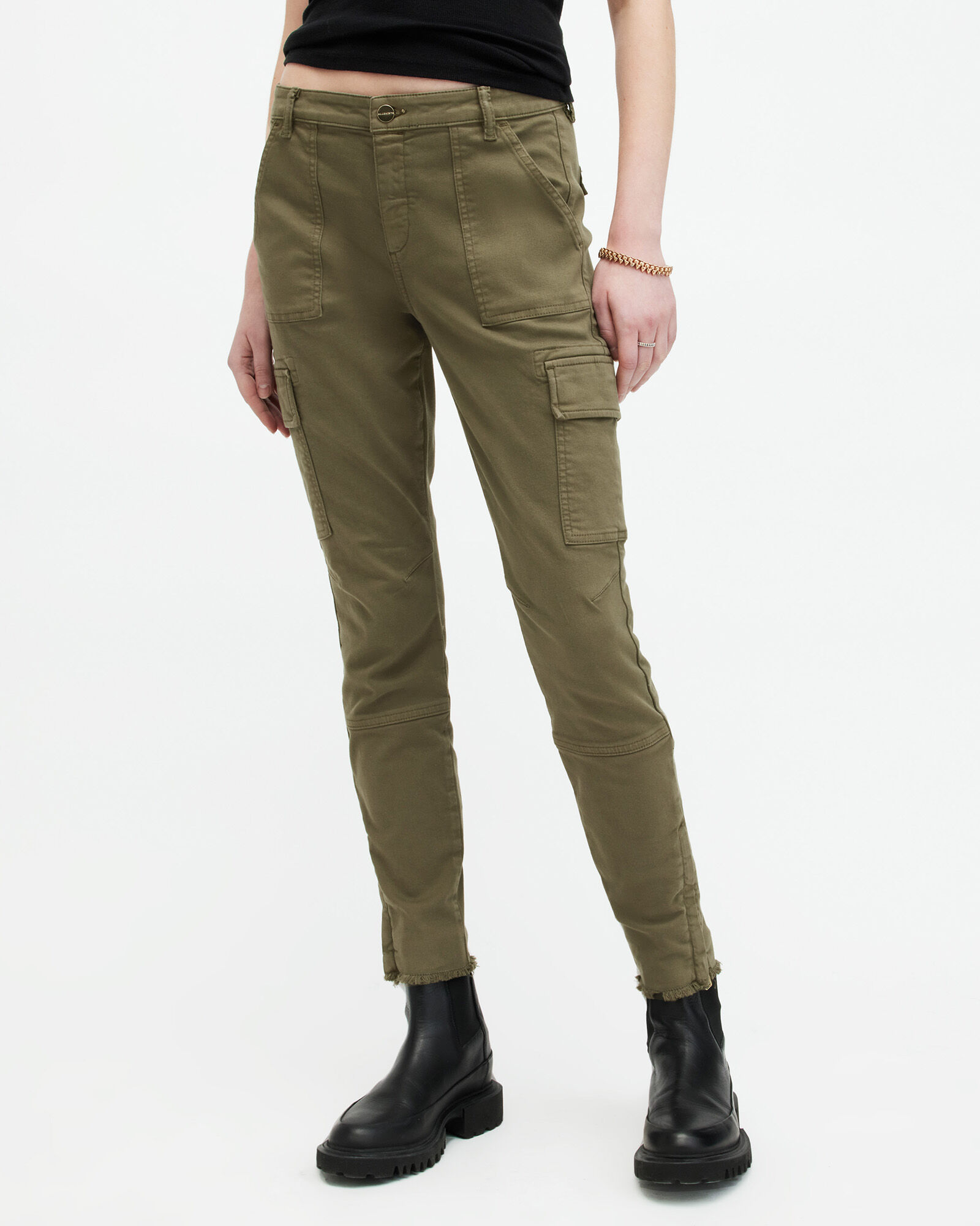 Regular Fit Ripstop cargo trousers - Khaki green - Men | H&M