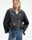 Dayle Oversized Leather Biker Jacket  large image number 5