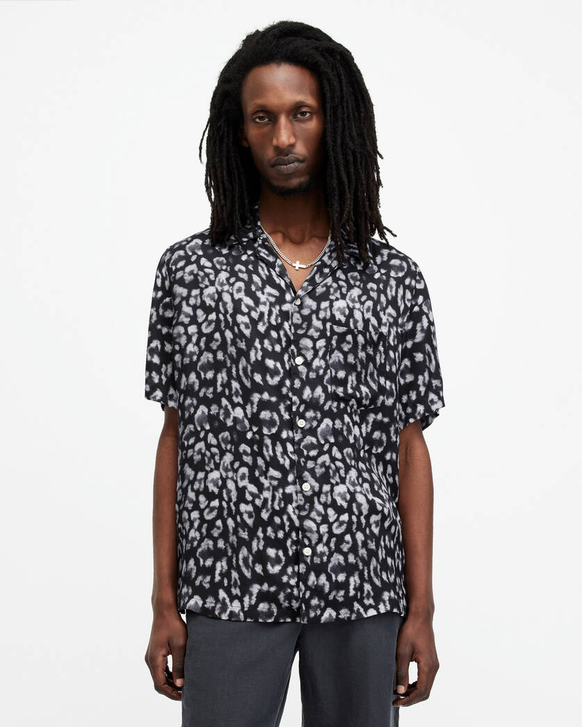 Leopaz Leopard Print Relaxed Fit Shirt