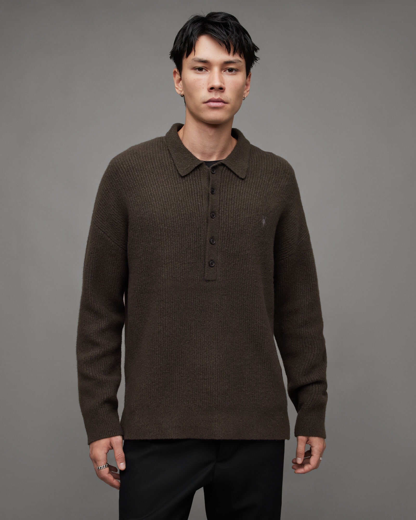OVY Wool Cashmere Warm Knit Polo - トップス