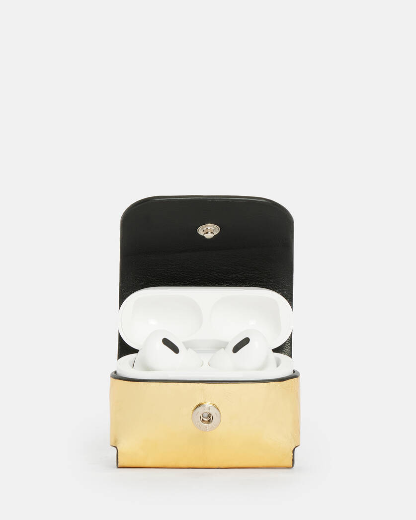Airpod Dog Clip Leather Case Black