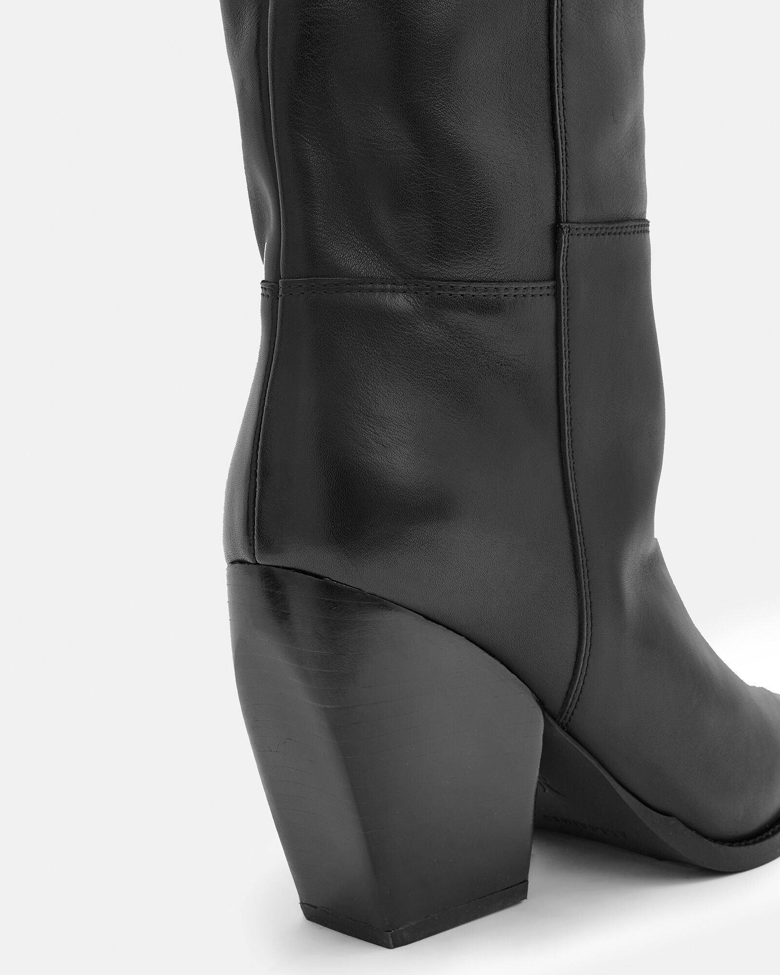 Reina Over Knee Leather Heeled Boots