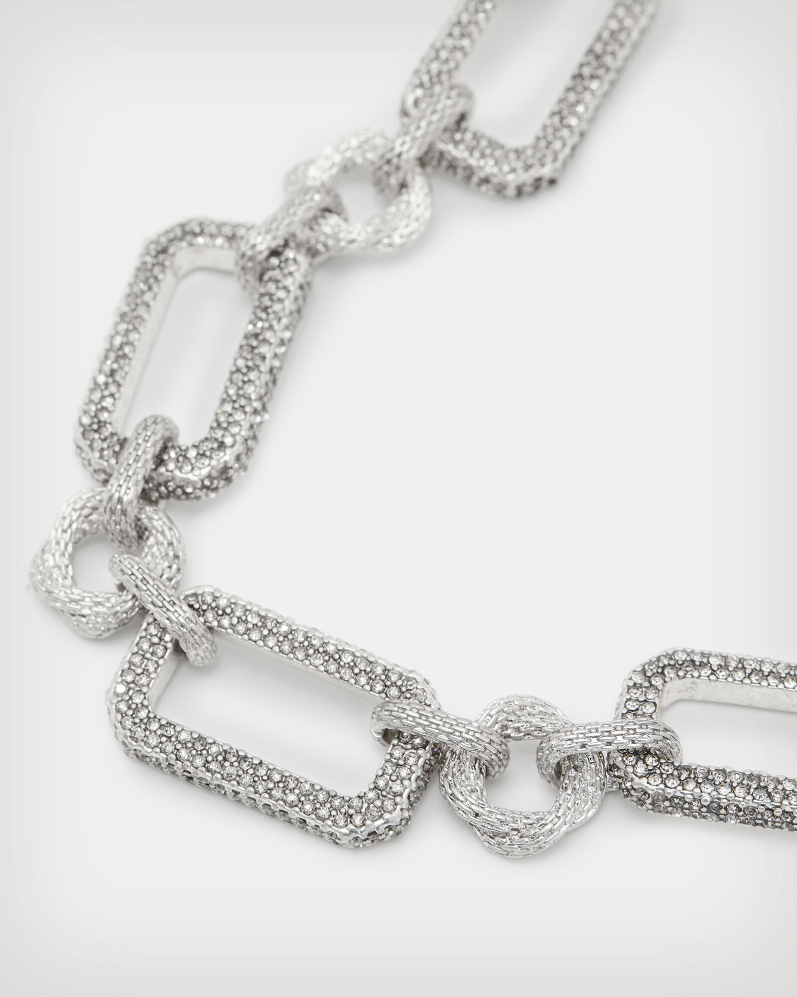 Dara Silver Tone Pave Link Necklace