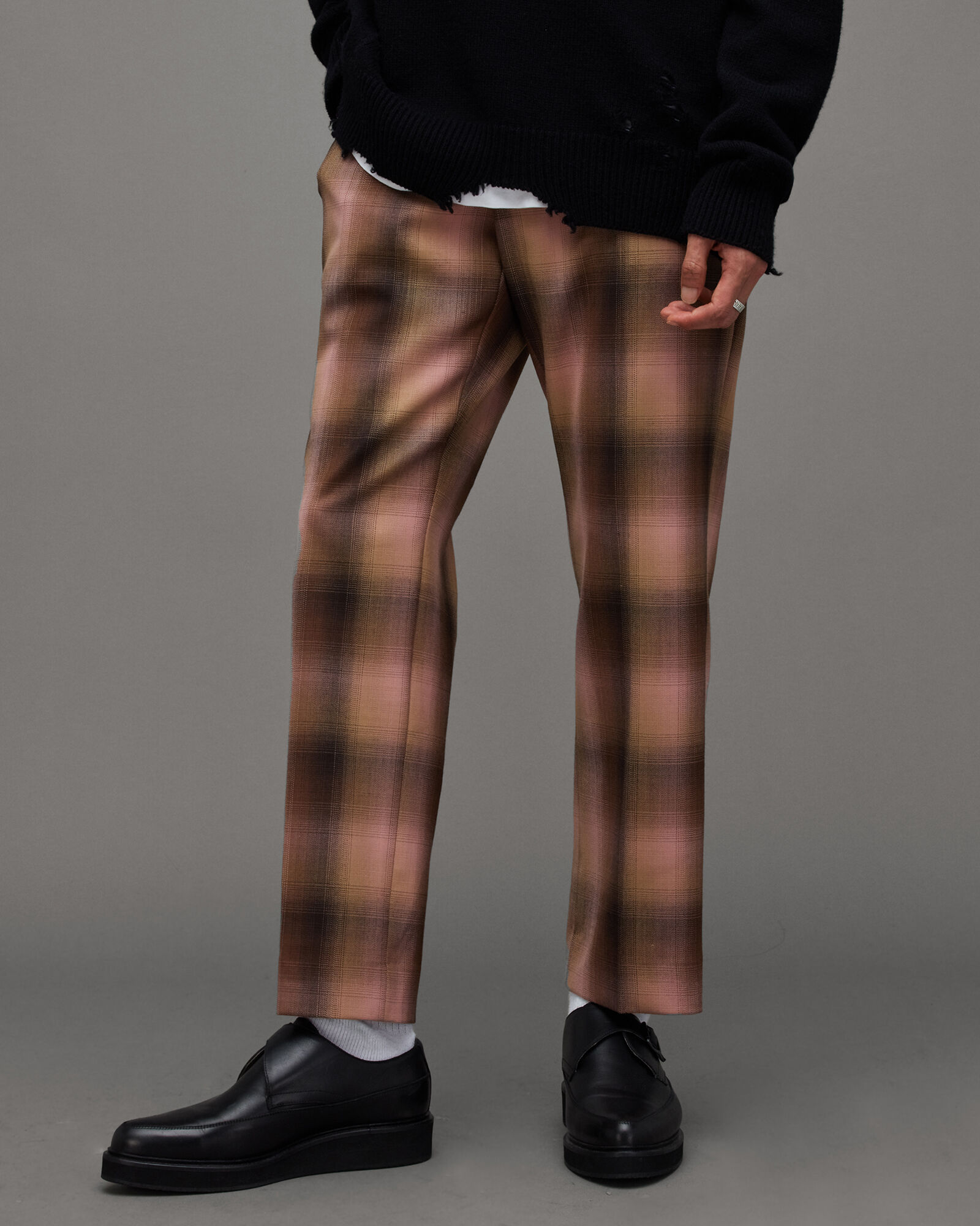 Vela Cropped Slim Checked Pants