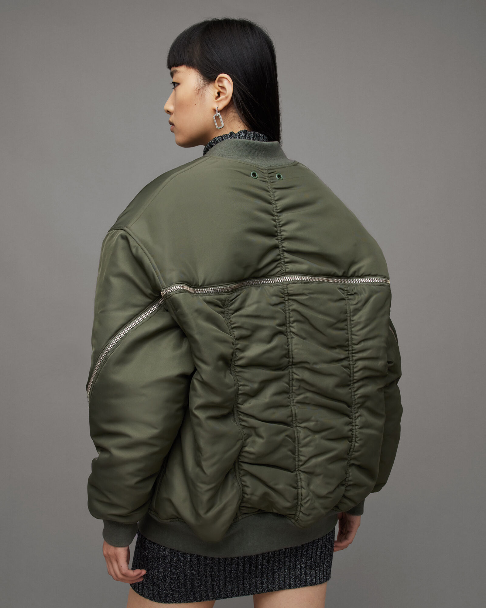 A-2 cropped bomber jacket in green - Entire Studios | Mytheresa