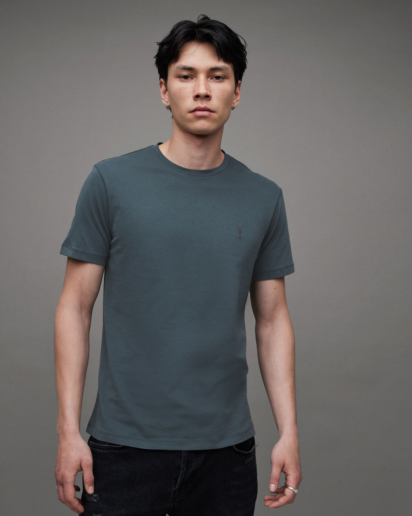 Brace Brushed Cotton Crew Neck T-Shirt