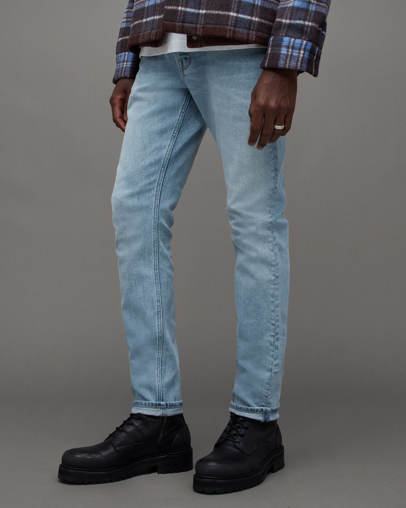 Rex Slim Fit Soft Stretch Denim Jeans Light Indigo | ALLSAINTS US