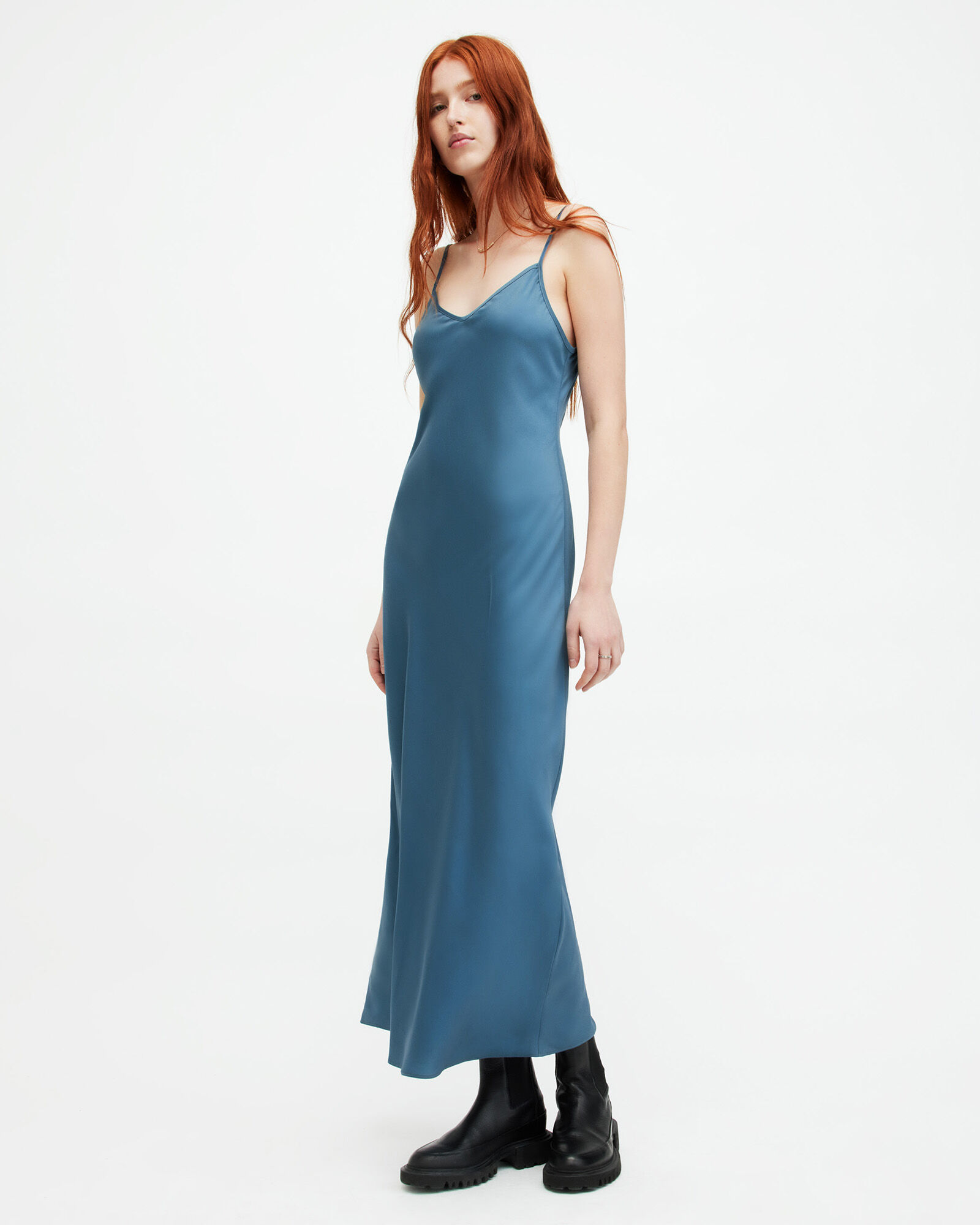 Bryony V-Neck Midi Slip Dress
