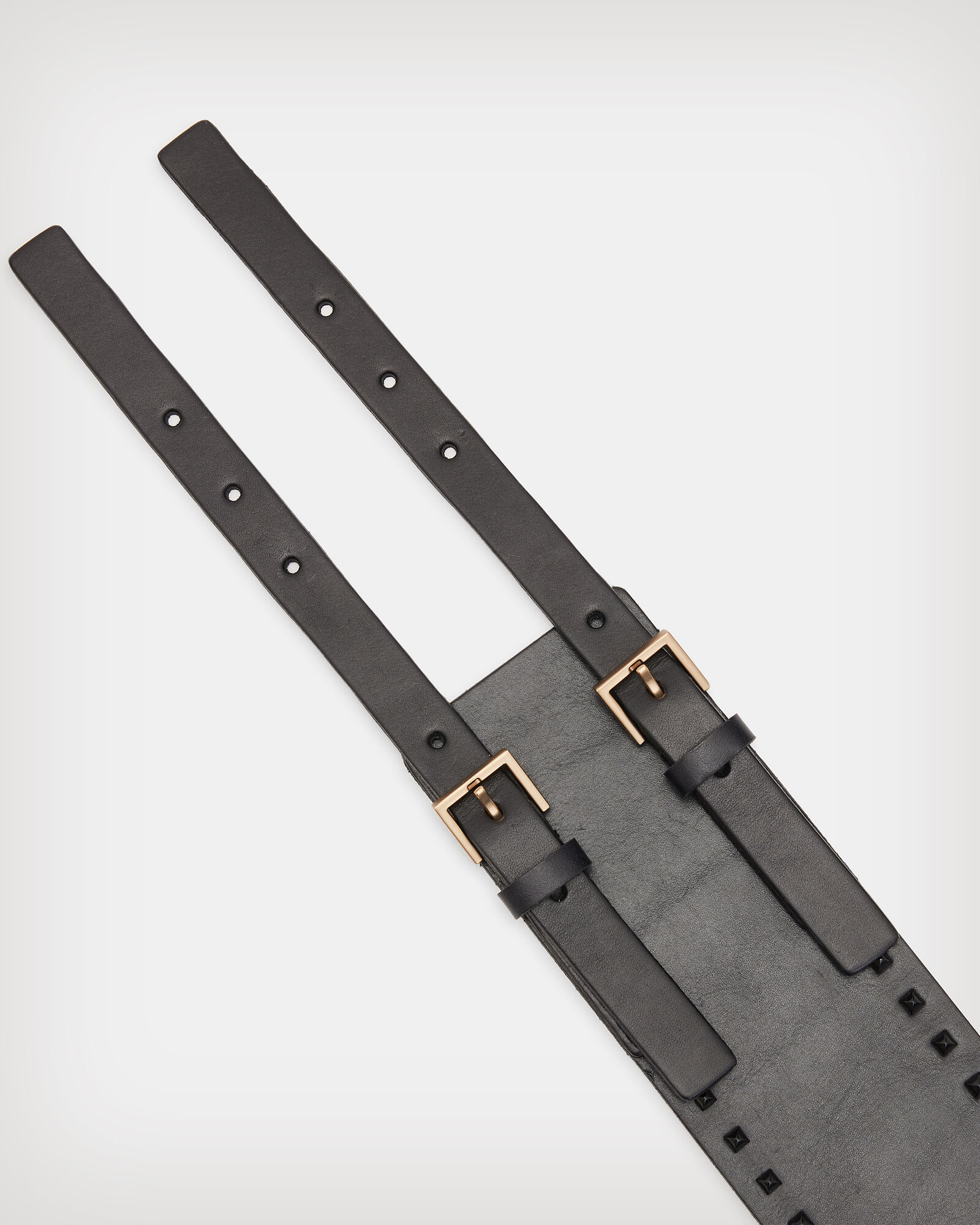 Maxie Studded Double Leather Belt