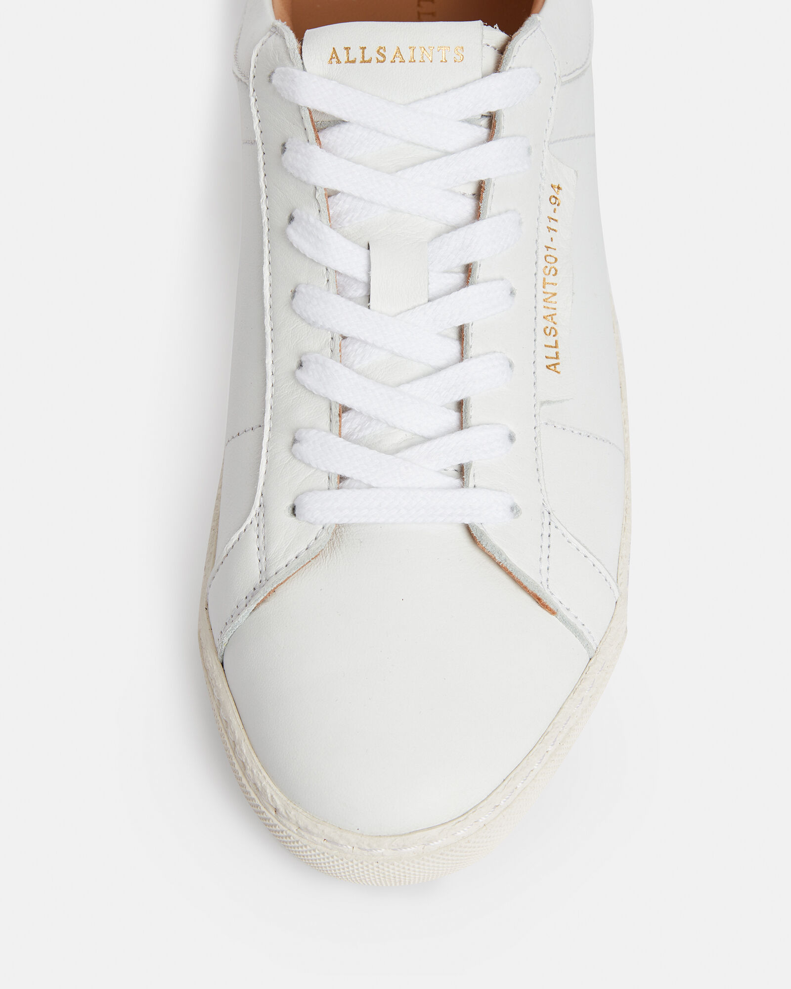 Sheer Round Toe Leather Sneakers
