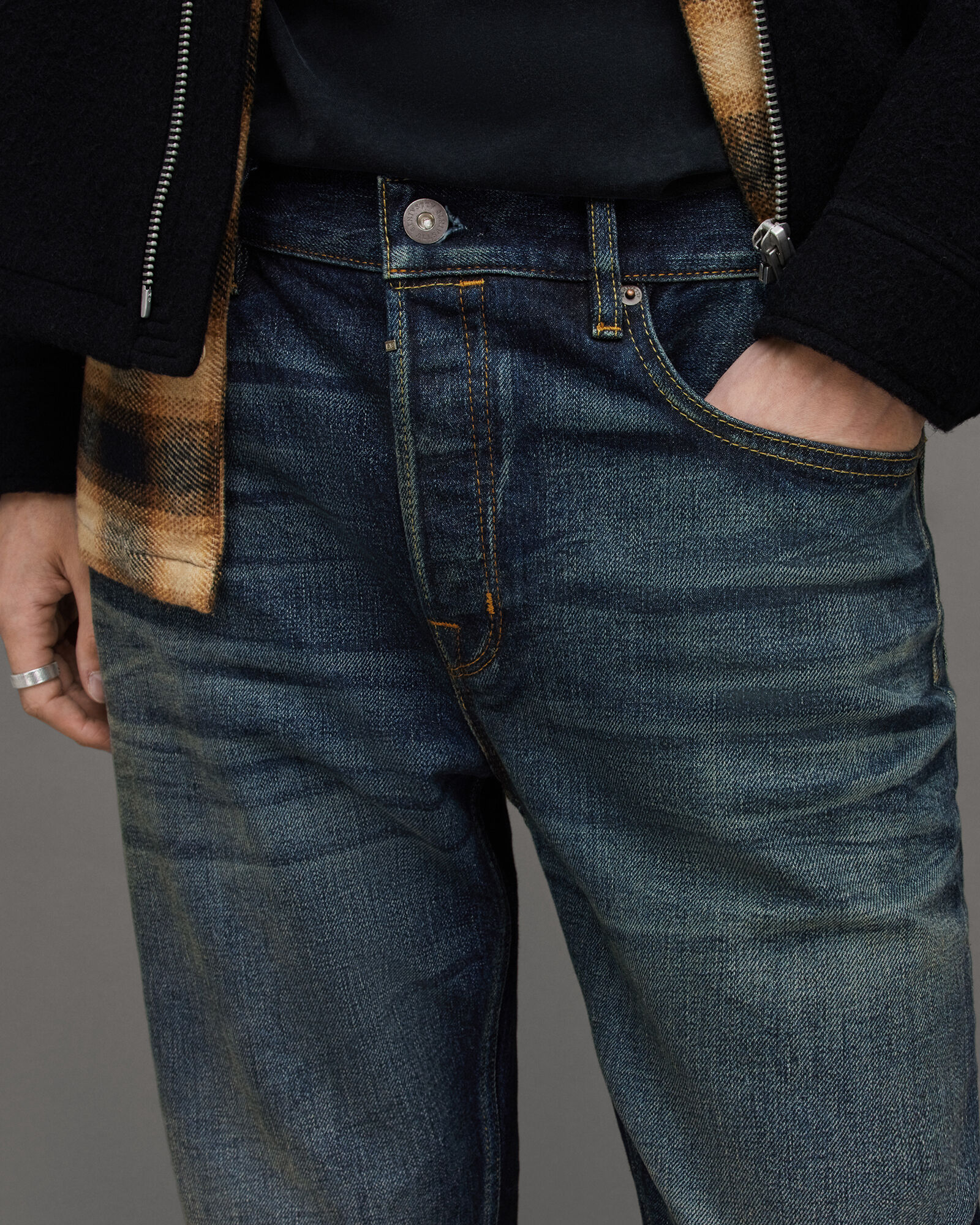 Dean Slim Fit Cropped Denim Jeans
