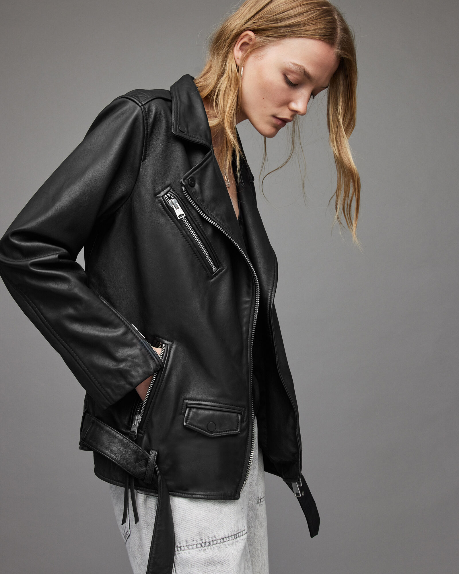 海外 正規品】 allsaints リアルレザーライダースジャケット BIKER