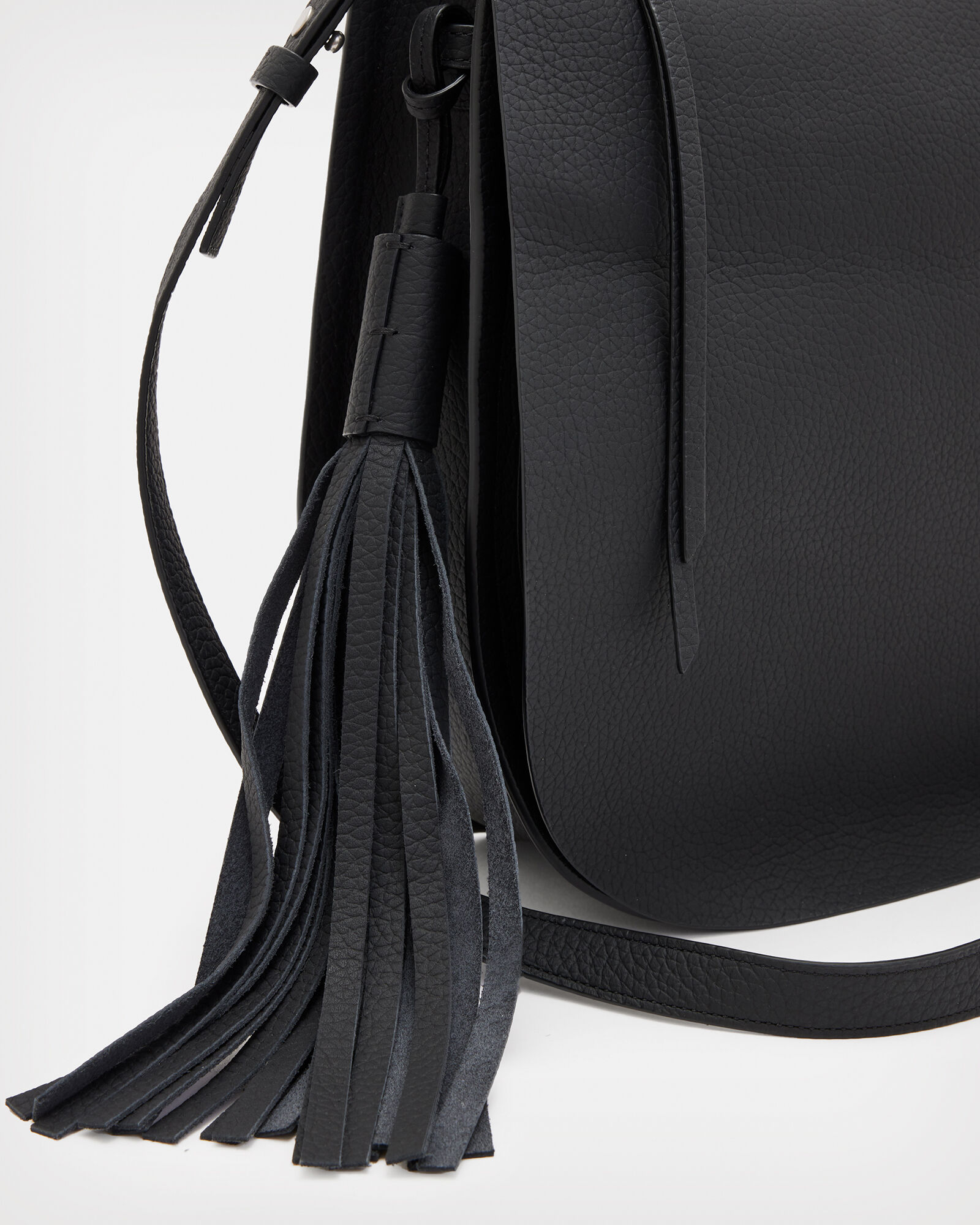 Mori Leather Crossbody Bag Black | ALLSAINTS US