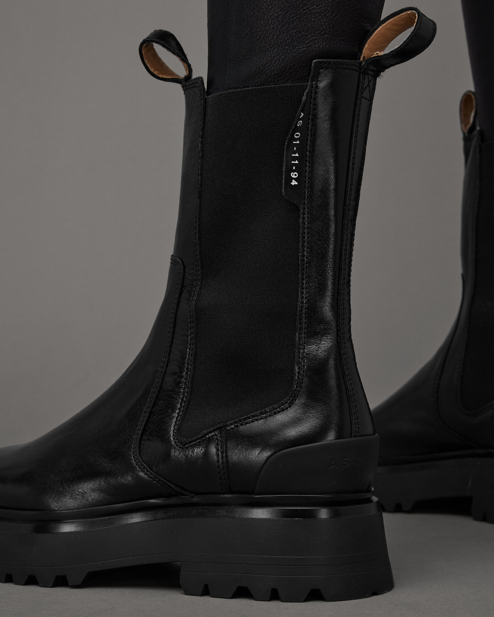 Amber Leather Boots Black | ALLSAINTS US