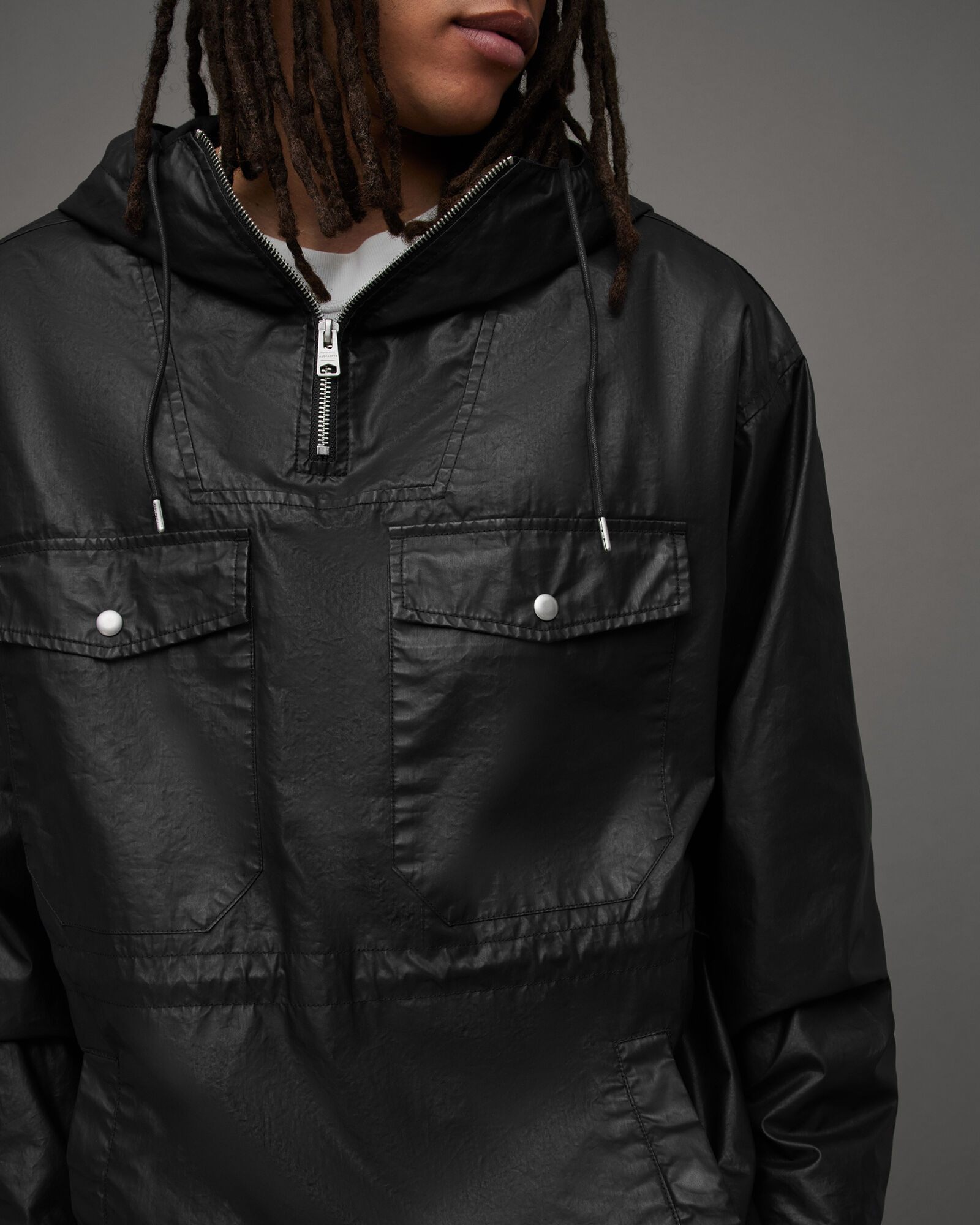 Segmore Pullover Hooded Coated Jacket