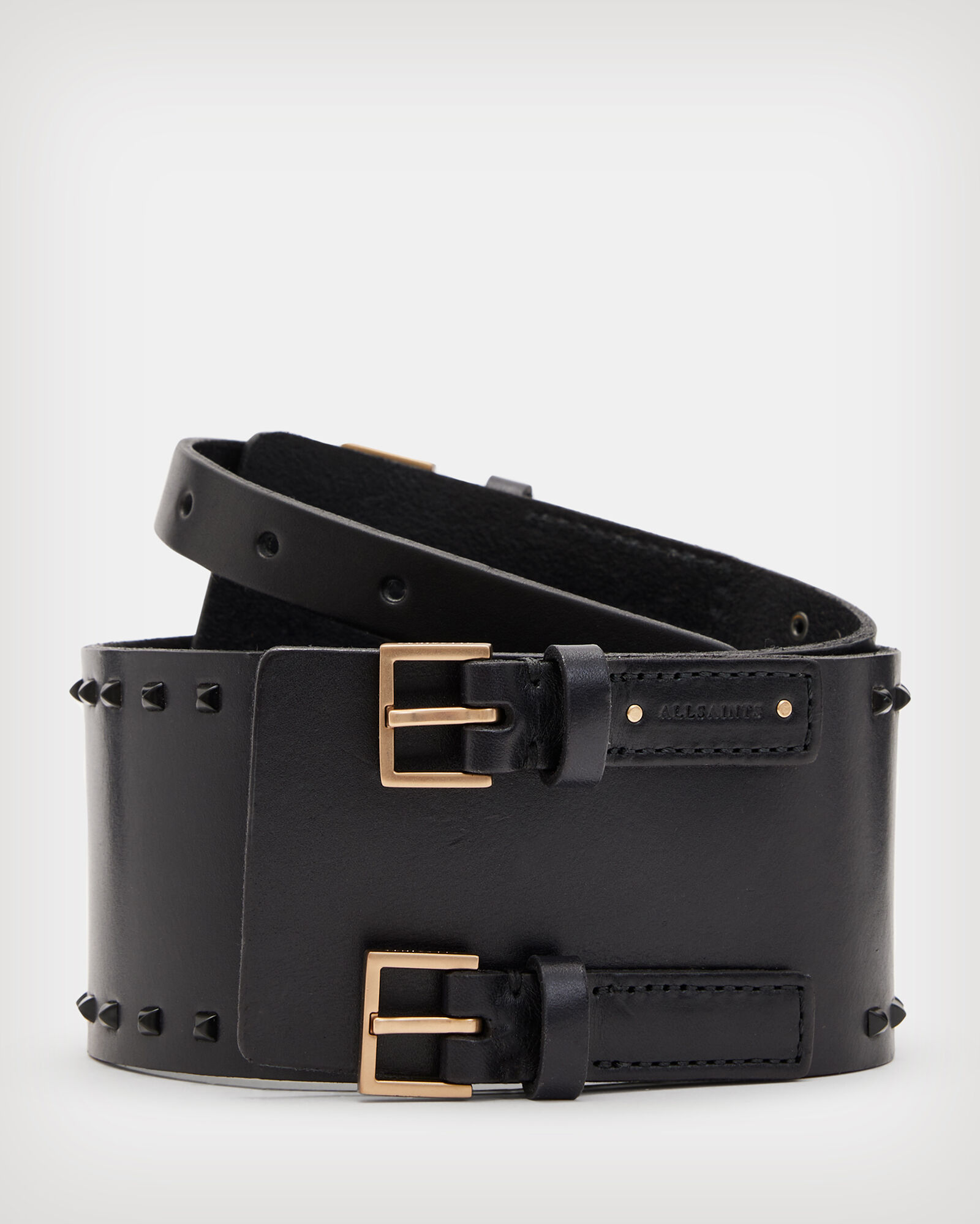 Maxie Studded Double Leather Belt
