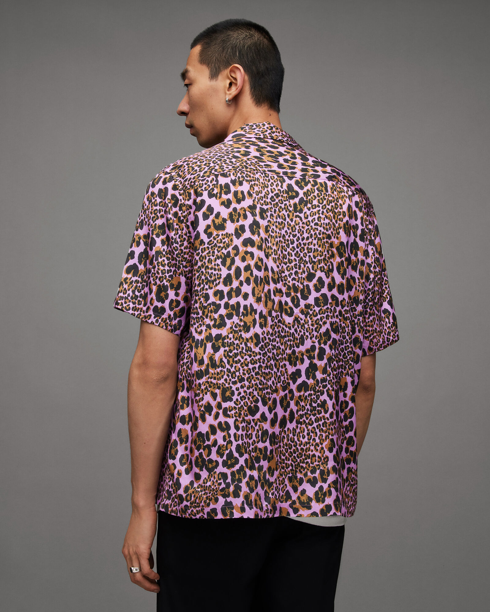 Leo Leopard Print Relaxed Fit Shirt