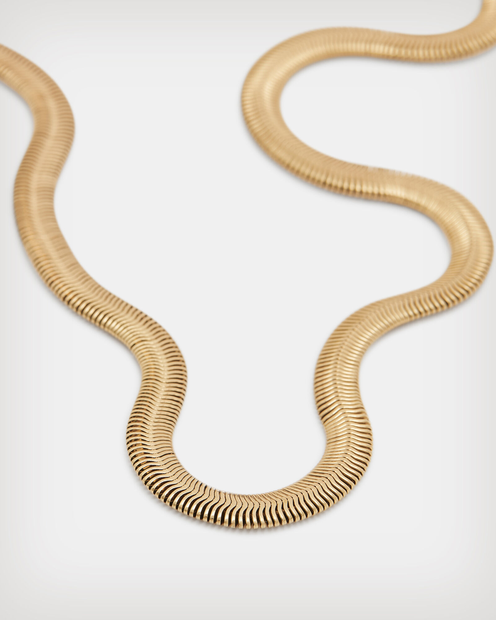 Buy 18K Gold Snake Chain Necklace, 2mm Flat Snake Layer Necklace Gold  Chain, Gold Choker Necklace, Gold Herringbone Chain, Thin Gold Plain Chain  Online in India - Etsy