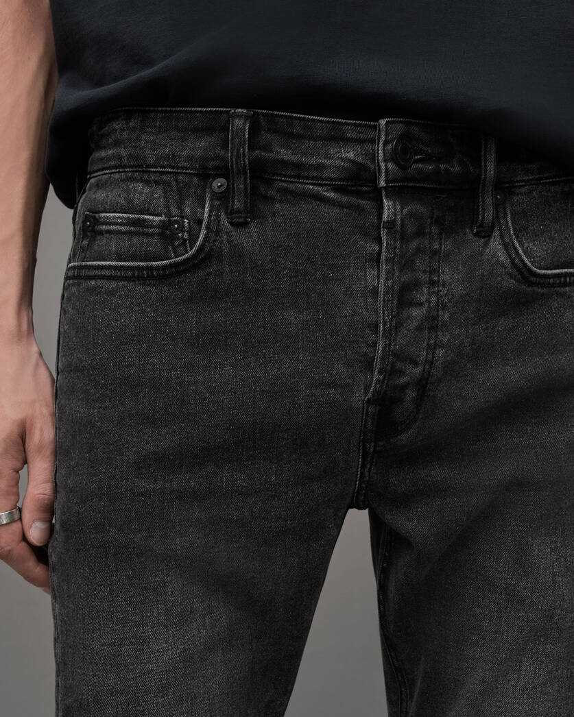 Cigarette Skinny Fit Stretch Denim Jeans Washed Black | ALLSAINTS US