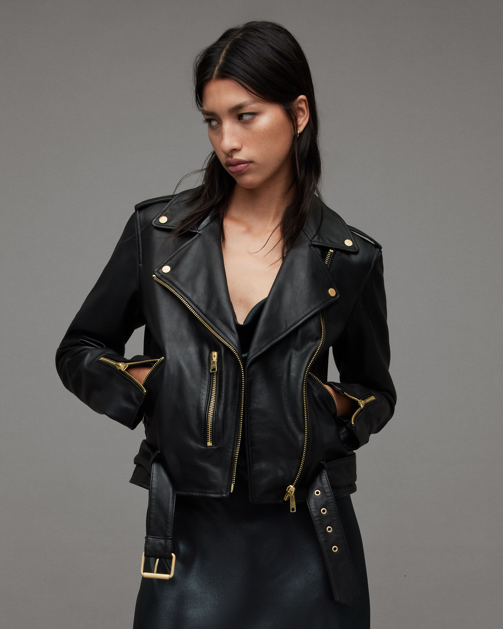 Women's Balfern Leather Biker Jacket | ALLSAINTS US