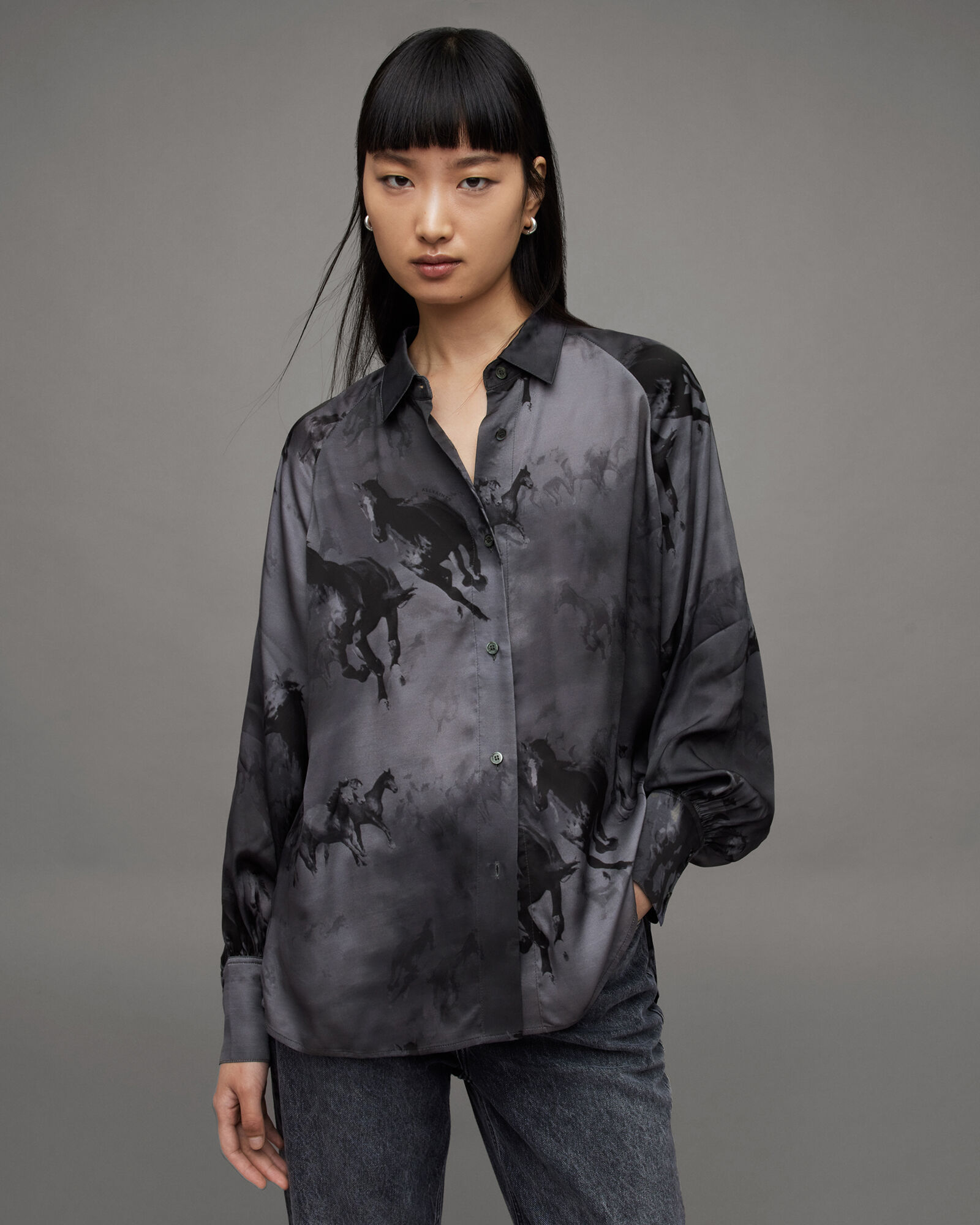 Oana Dionne Floral Print Relaxed Shirt