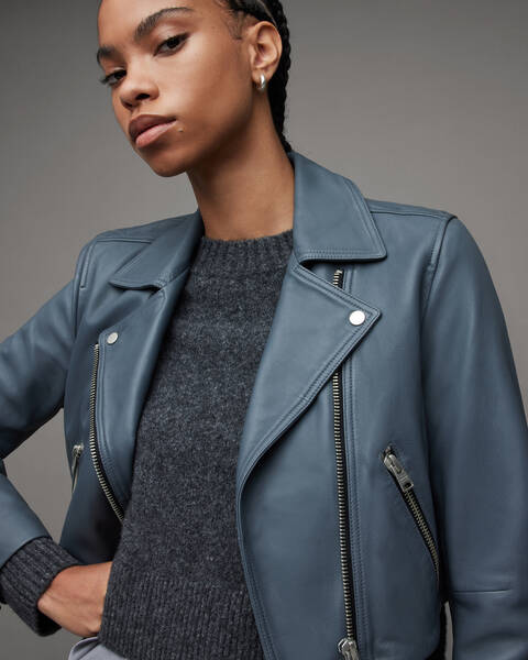 The Bombay Leather Co Women's Cropped Leather Jacket
