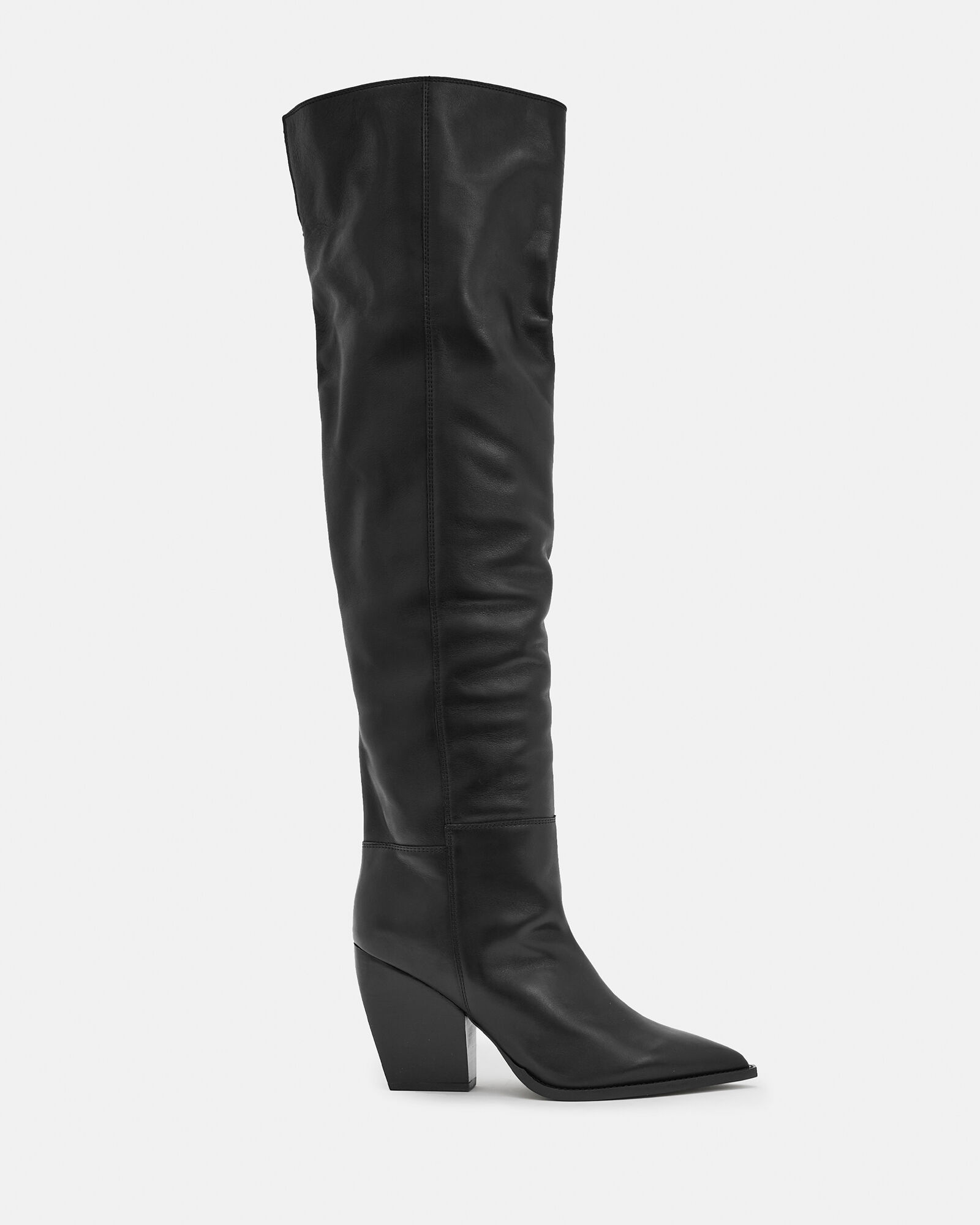 Buy Kitulandy Women's Over The Knee Boots High Heels Zipper PU Leather Thigh  High Boot at Amazon.in