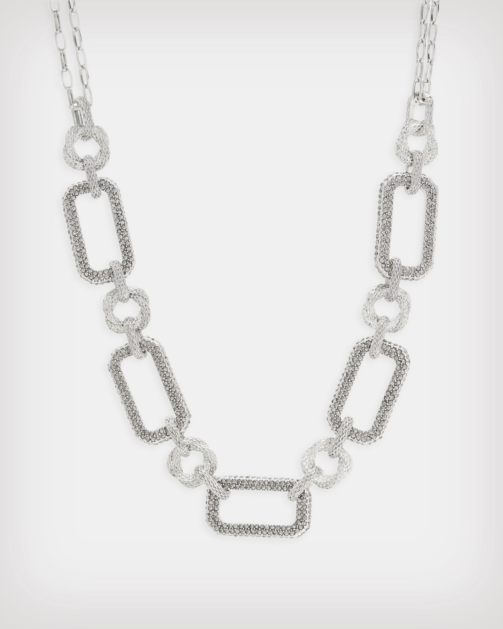 Dara Silver Tone Pave Link Necklace