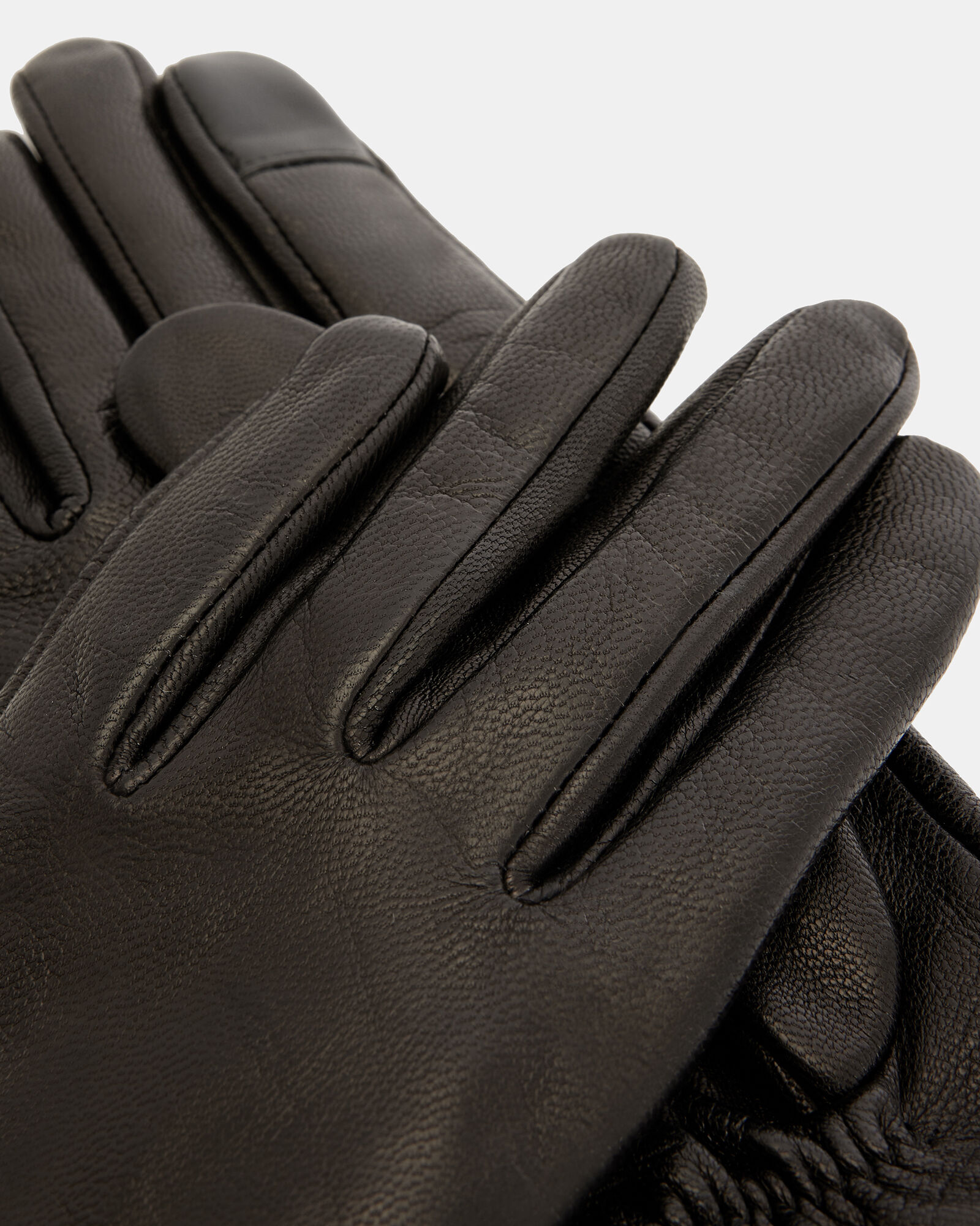 Roxy Leather Double Buckle Gloves BLACK/DULL NICKEL | ALLSAINTS US