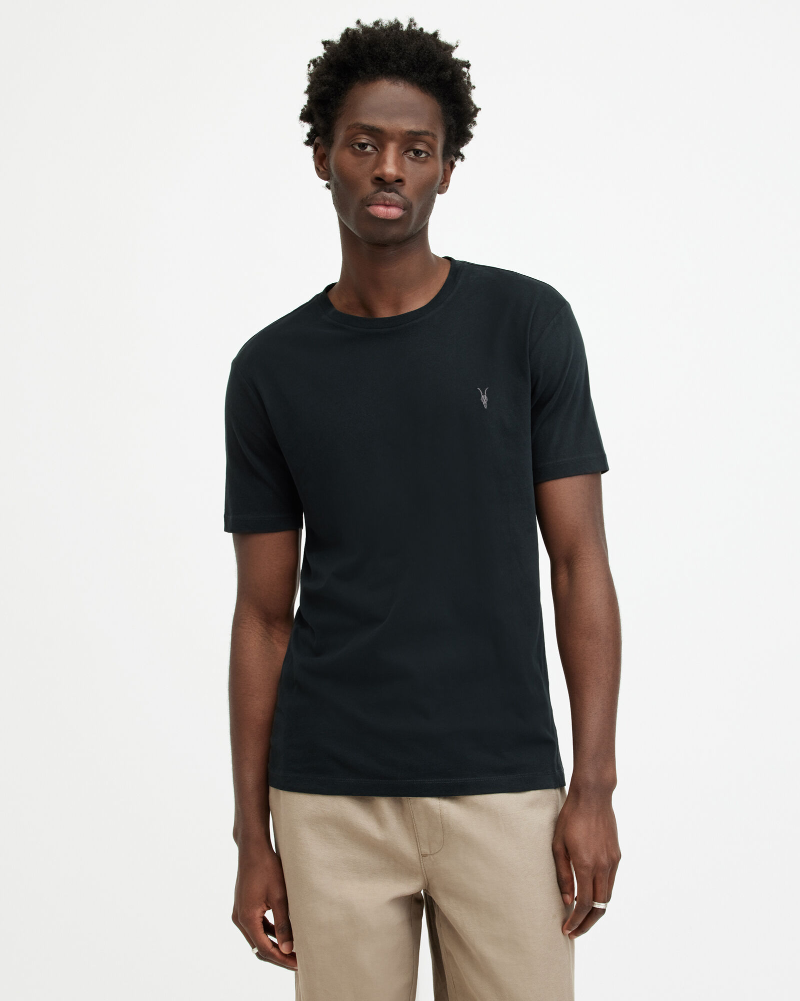 Brace Brushed Cotton Crew Neck T-Shirt